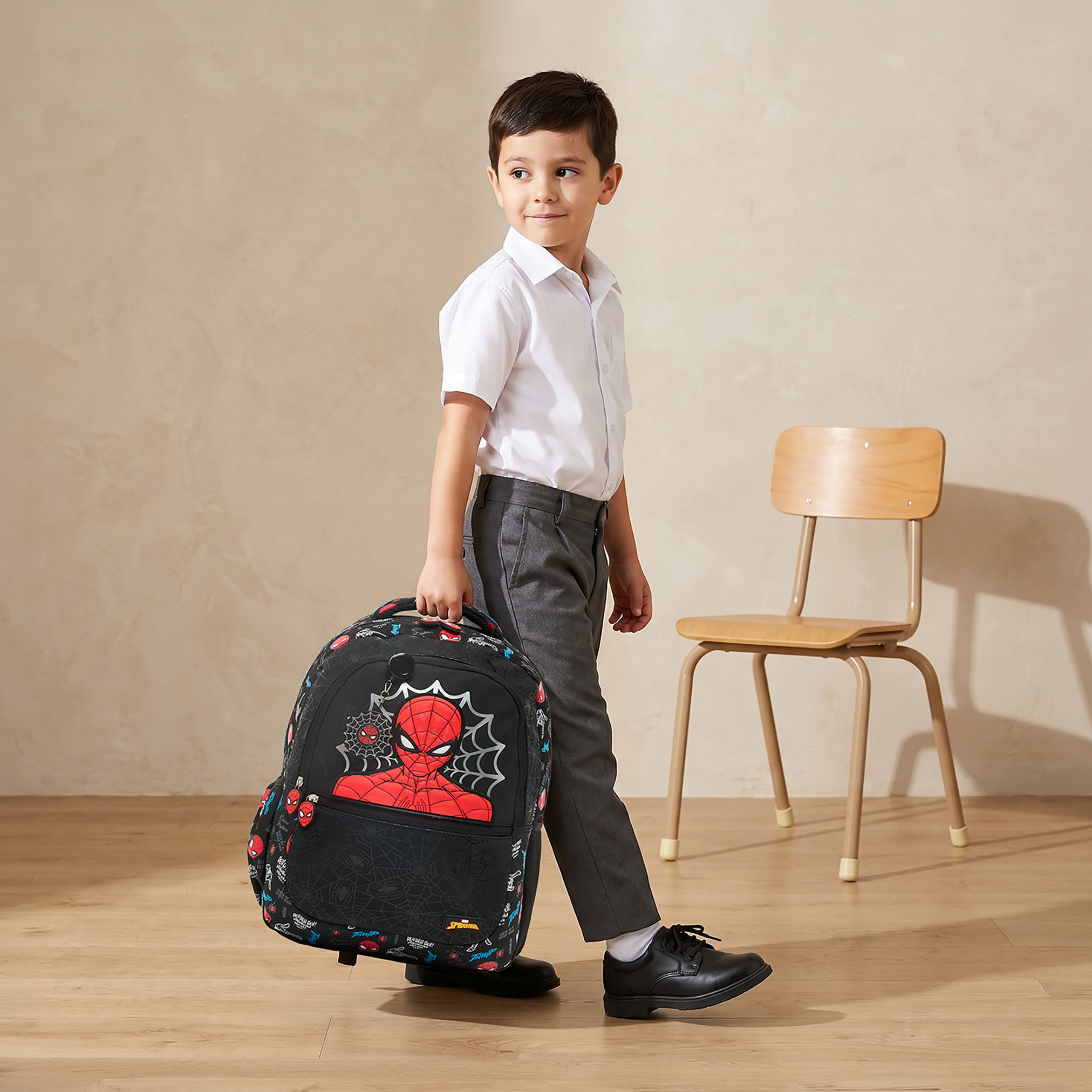 Spider-Man Print Backpack for Boys 5-8 Years with Laptop Compartment - 16 inches-school-bagsandbackpacks-backpacks-image-4