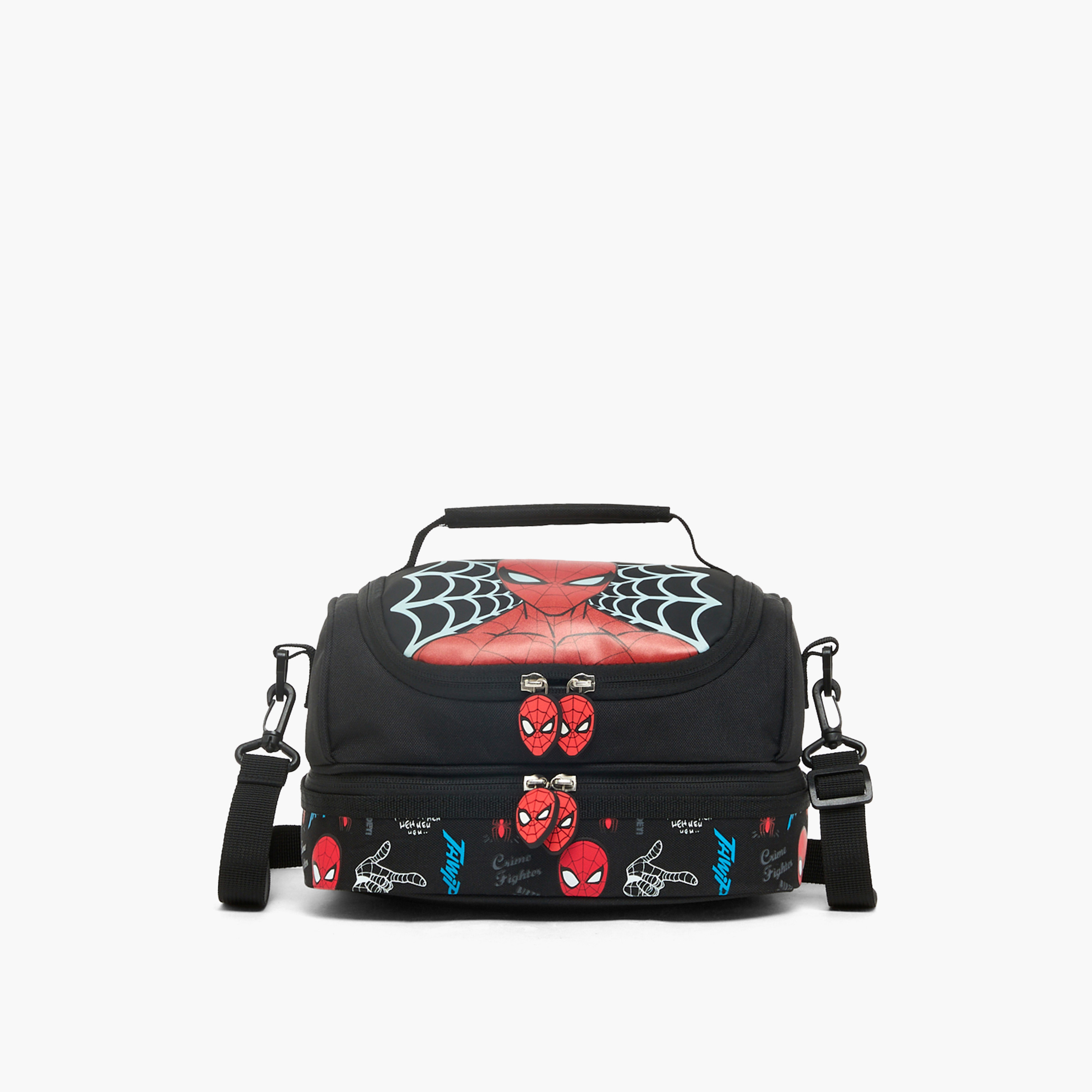 Spider-Man Print Lunch Bag for Boys 5-8 Years with Zip Closure-school-lunchessentials-lunchbags-image-1