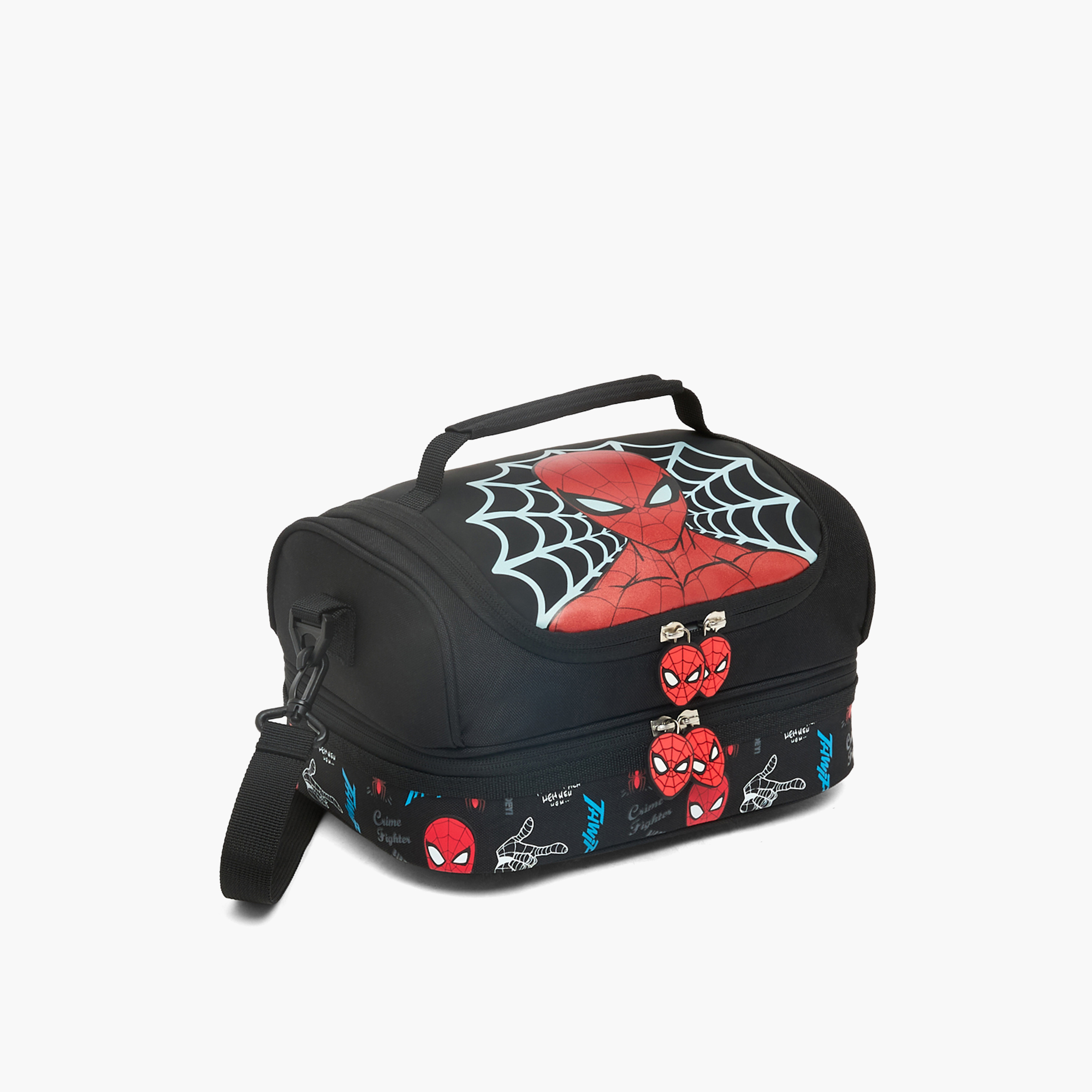 Spider-Man Print Lunch Bag for Boys 5-8 Years with Zip Closure-school-lunchessentials-lunchbags-image-2