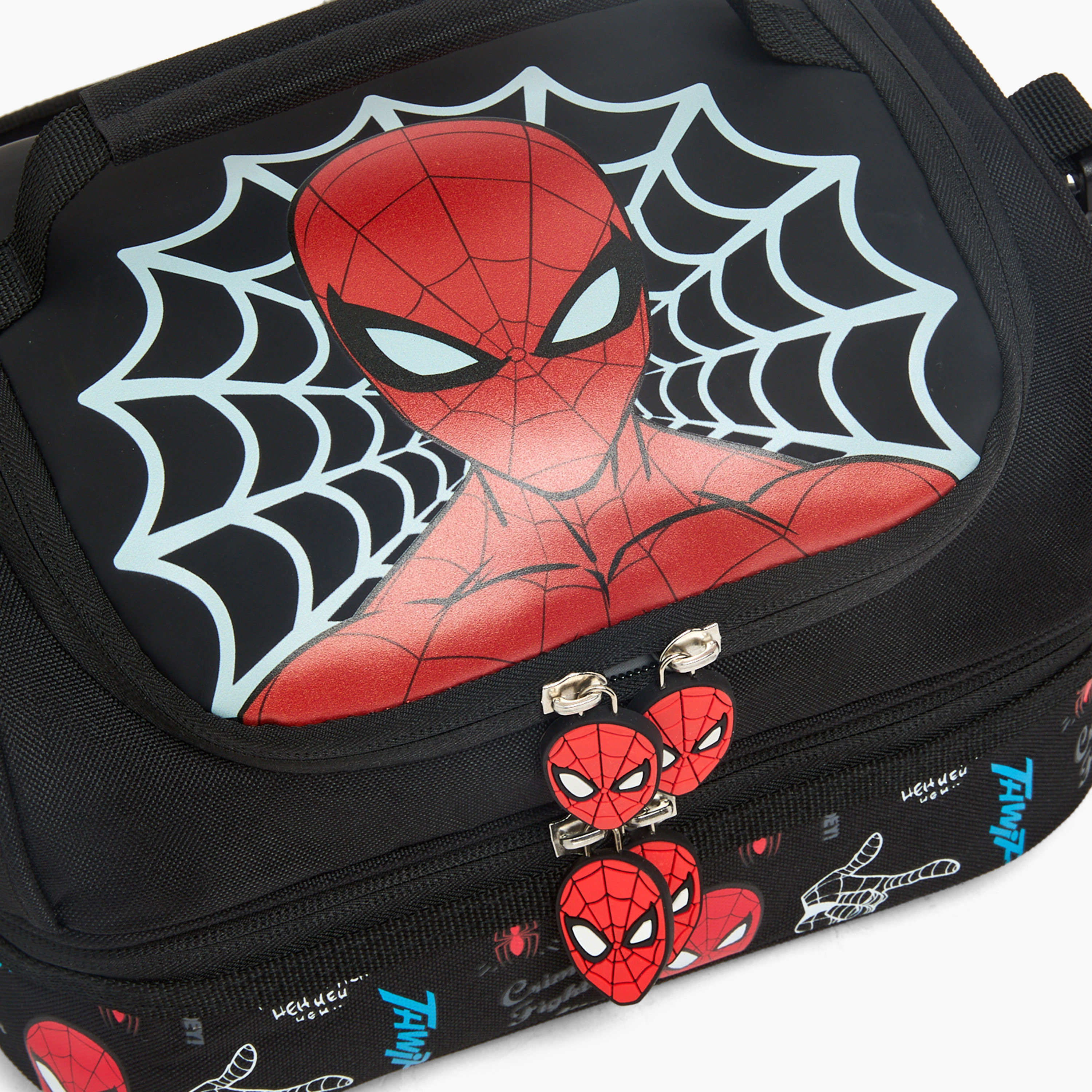 Spider-Man Print Lunch Bag for Boys 5-8 Years with Zip Closure-school-lunchessentials-lunchbags-image-3