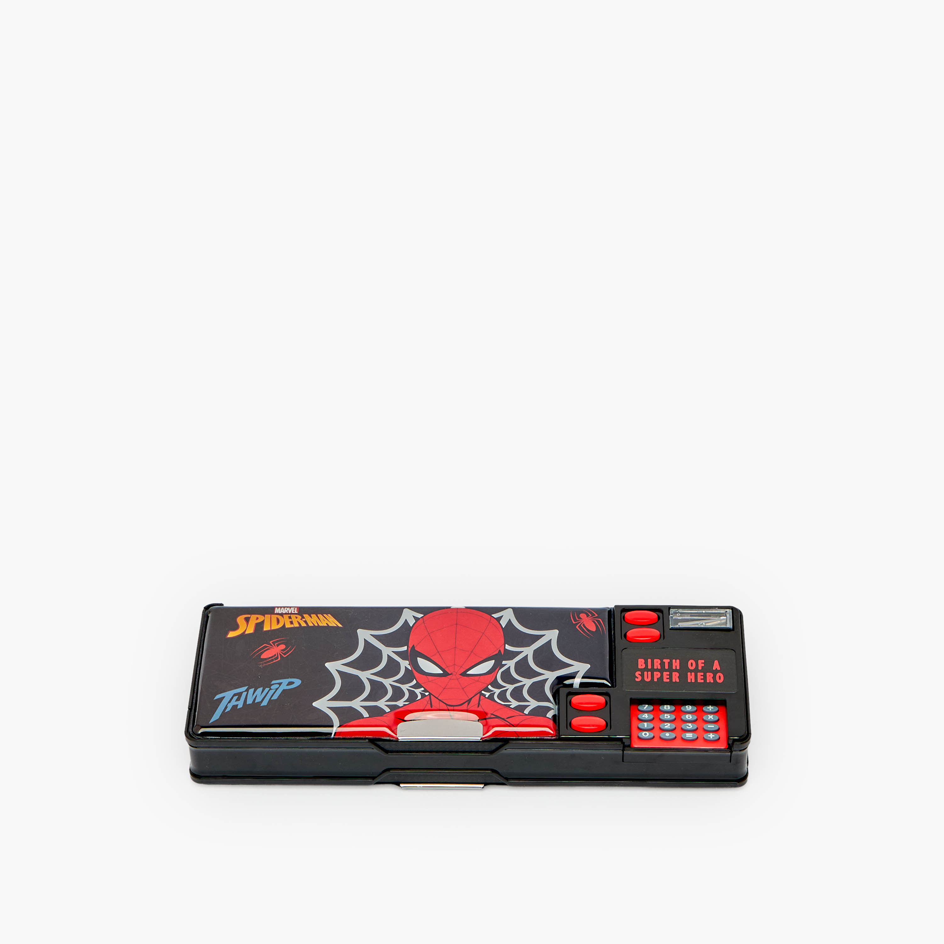 Spider-Man Print Pencil Case with Calculator-school-stationery-pencilcases-image-1