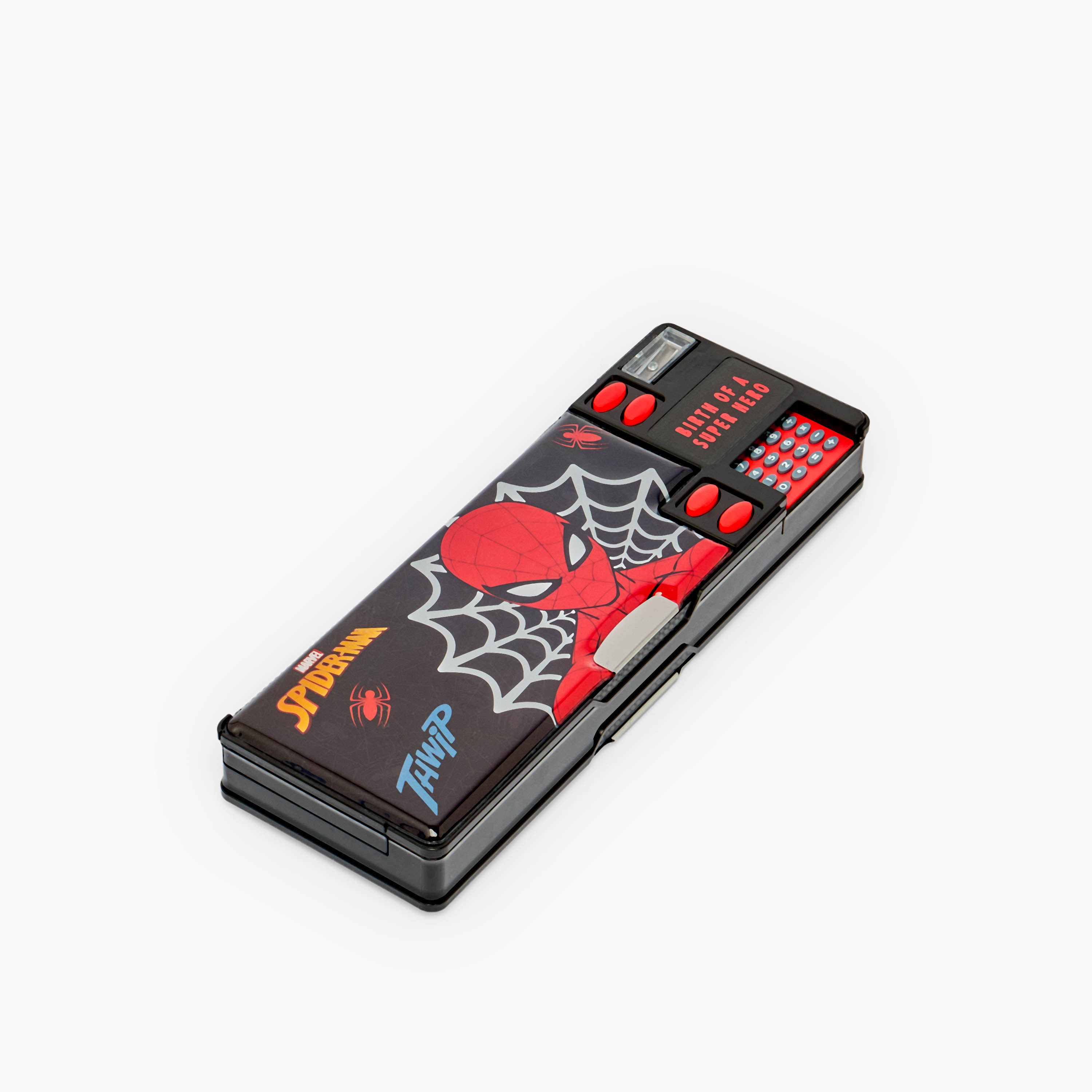 Spider-Man Print Pencil Case with Calculator-school-stationery-pencilcases-image-2