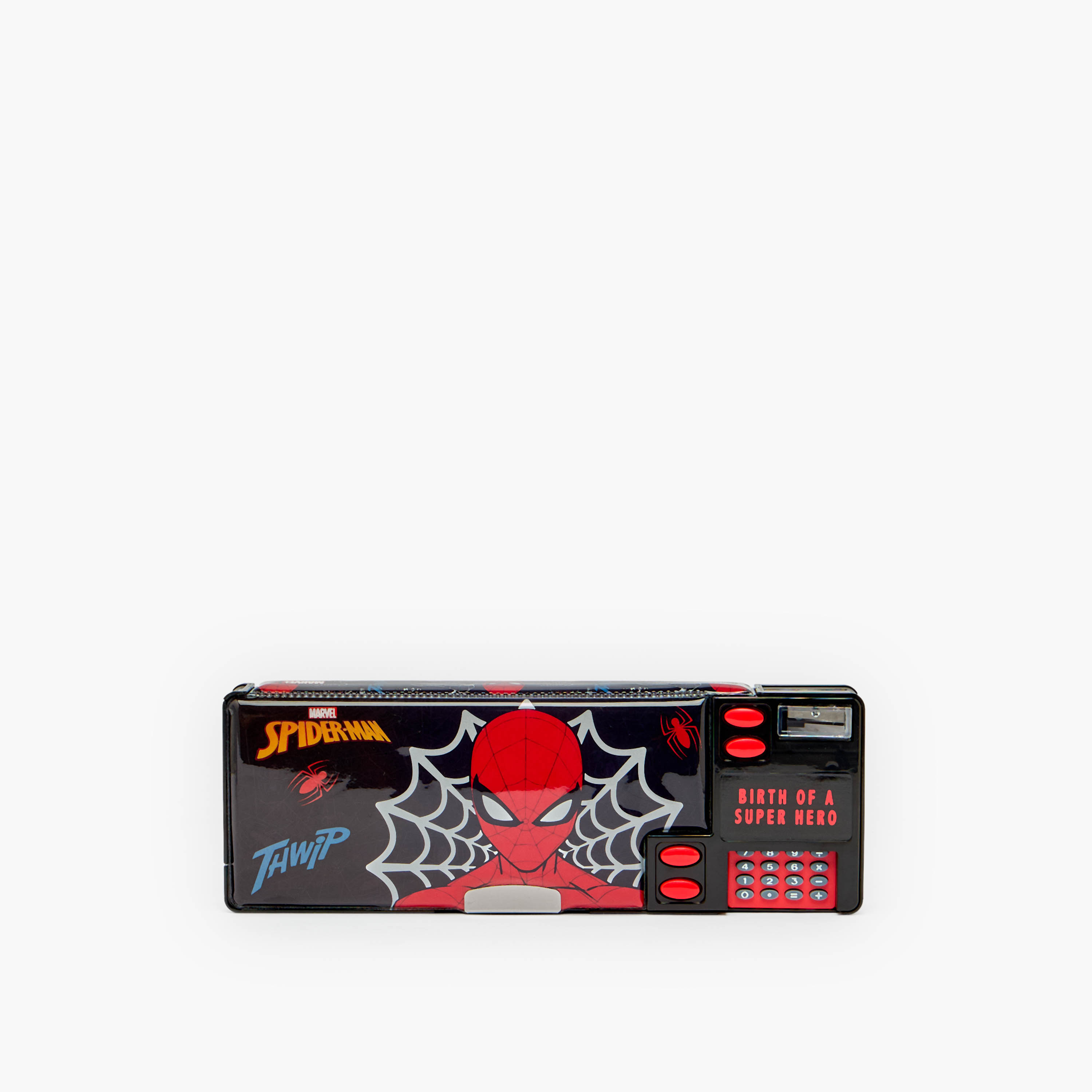 Spider-Man Print Pencil Case with Calculator-school-stationery-pencilcases-image-3