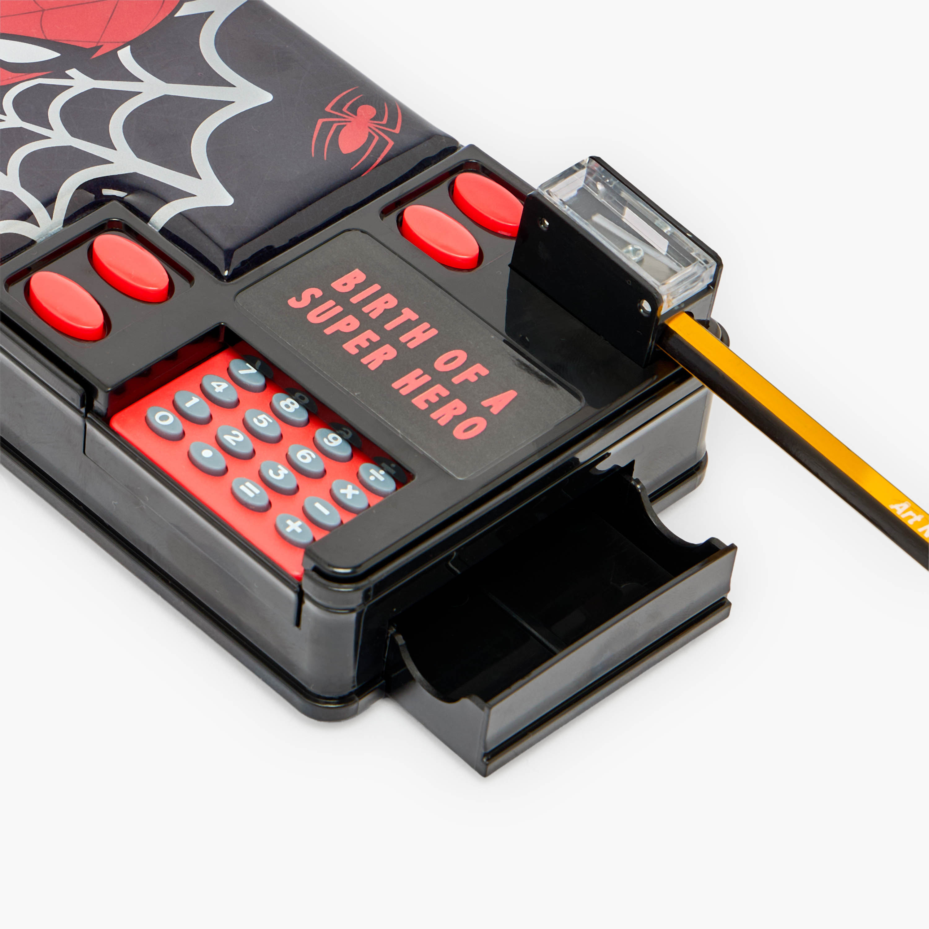 Spider-Man Print Pencil Case with Calculator-school-stationery-pencilcases-image-7