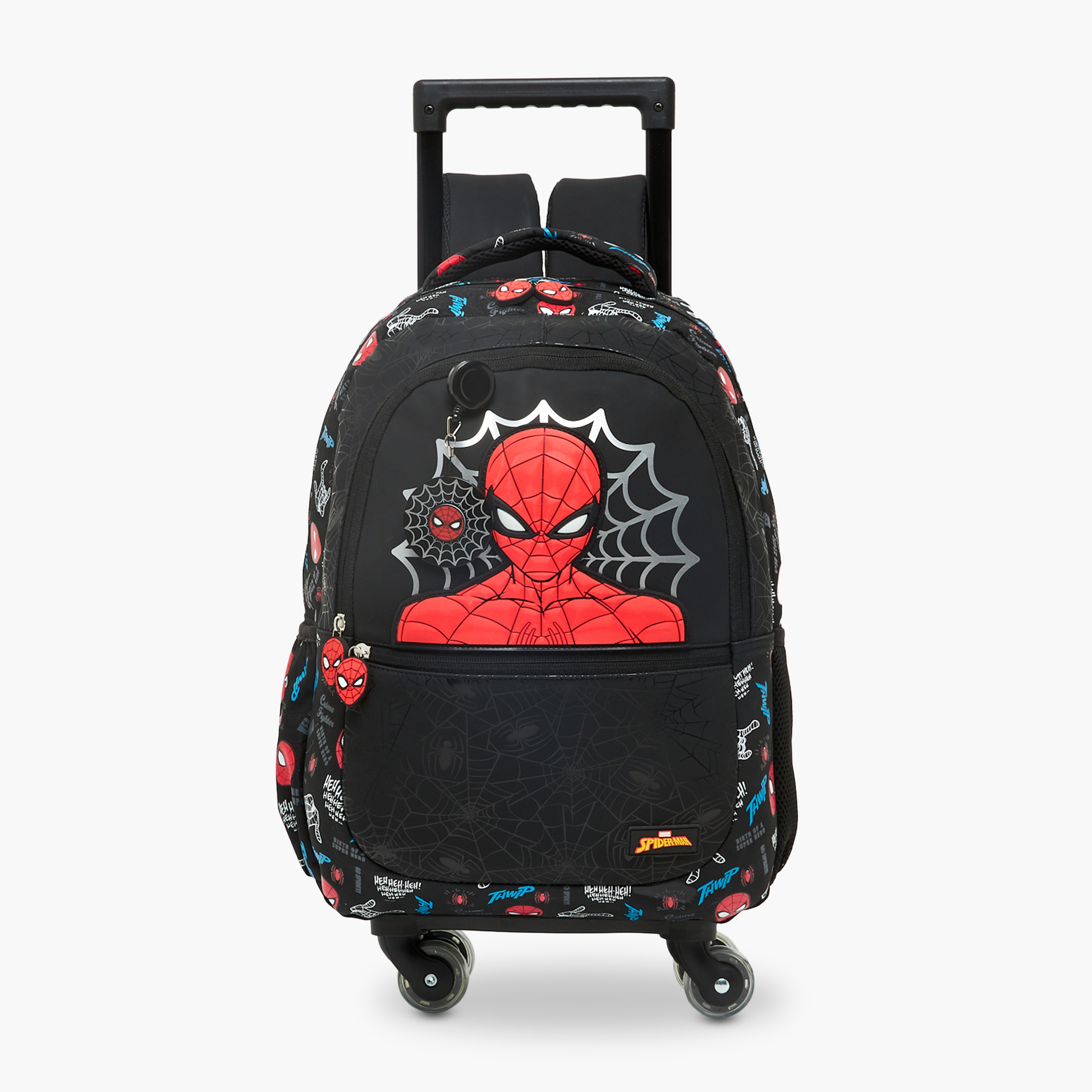 شنطة ترولي بطبعة سبايدر مان للأولاد من 5-8 سنوات بعجلات متينة - 16 بوصة-school-bagsandbackpacks-trolleybags-image-13