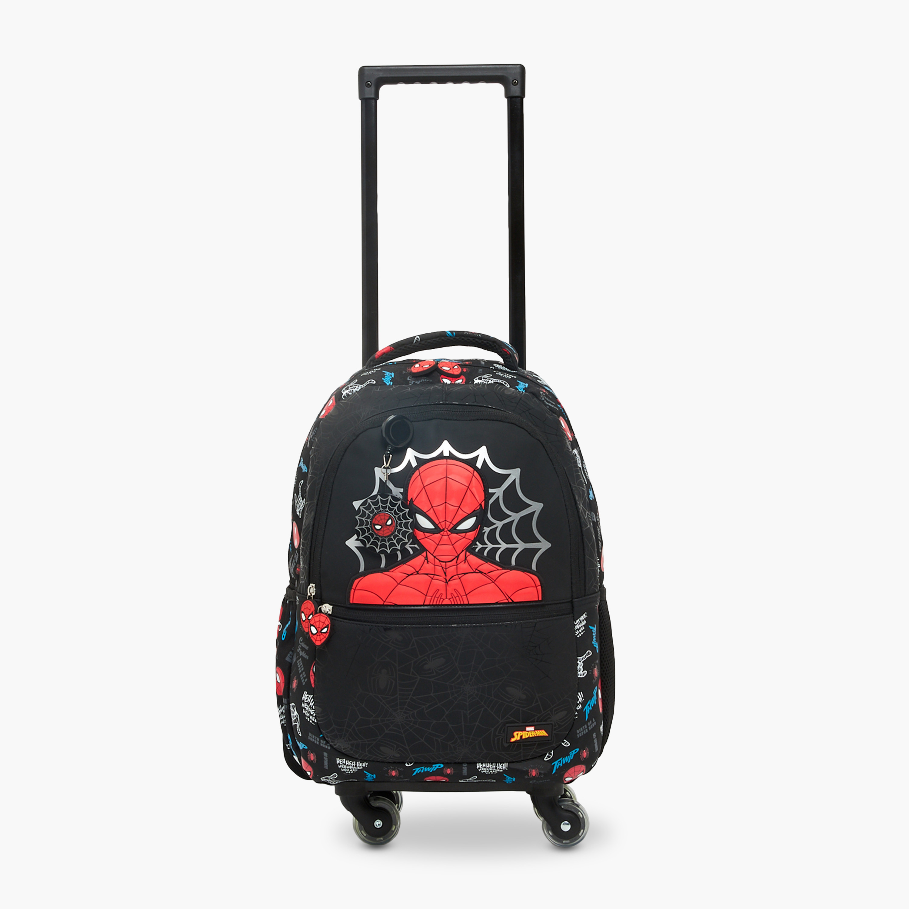 شنطة ترولي بطبعة سبايدر مان للأولاد من 5-8 سنوات بعجلات متينة - 16 بوصة-school-bagsandbackpacks-trolleybags-image-3