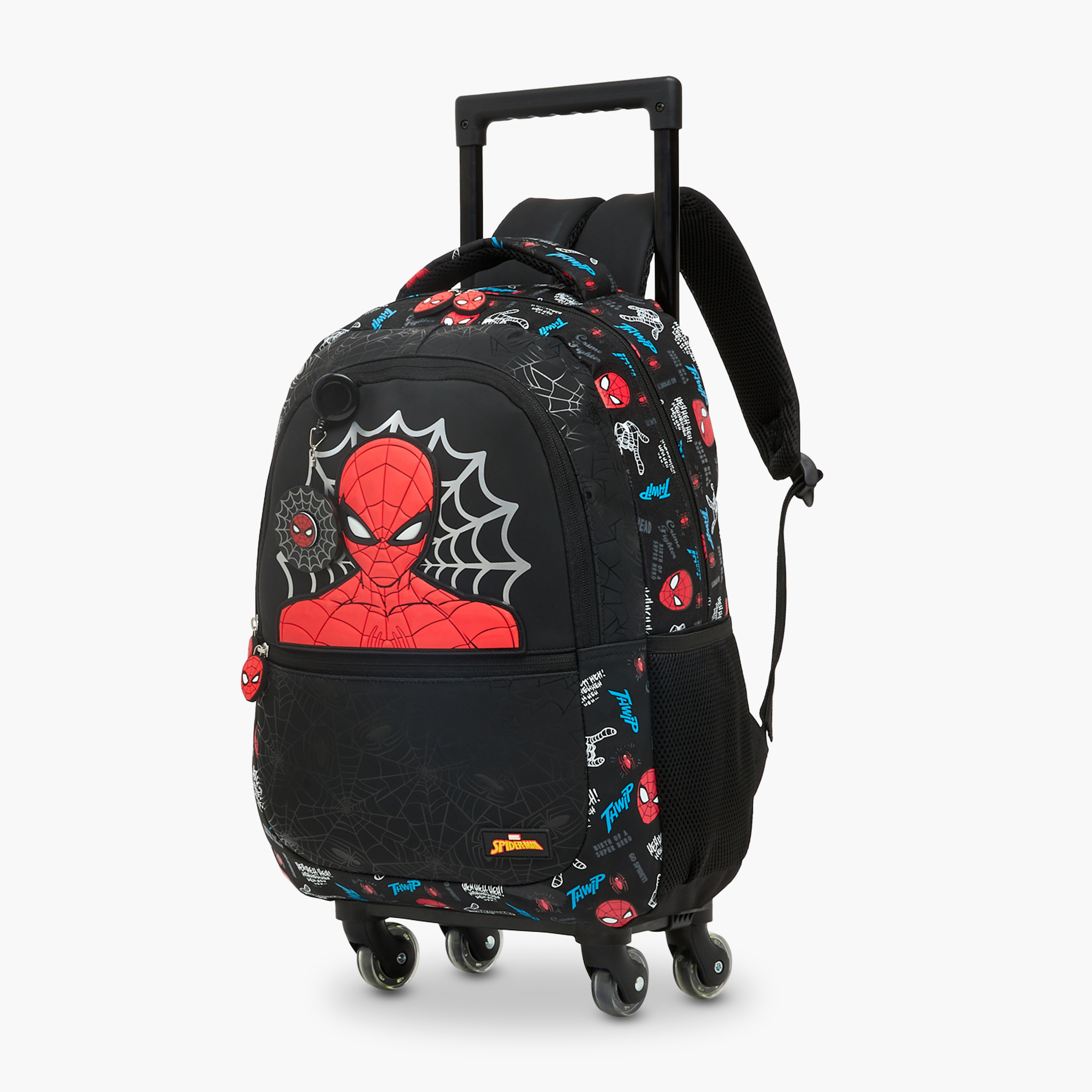 شنطة ترولي بطبعة سبايدر مان للأولاد من 5-8 سنوات بعجلات متينة - 16 بوصة-school-bagsandbackpacks-trolleybags-image-8