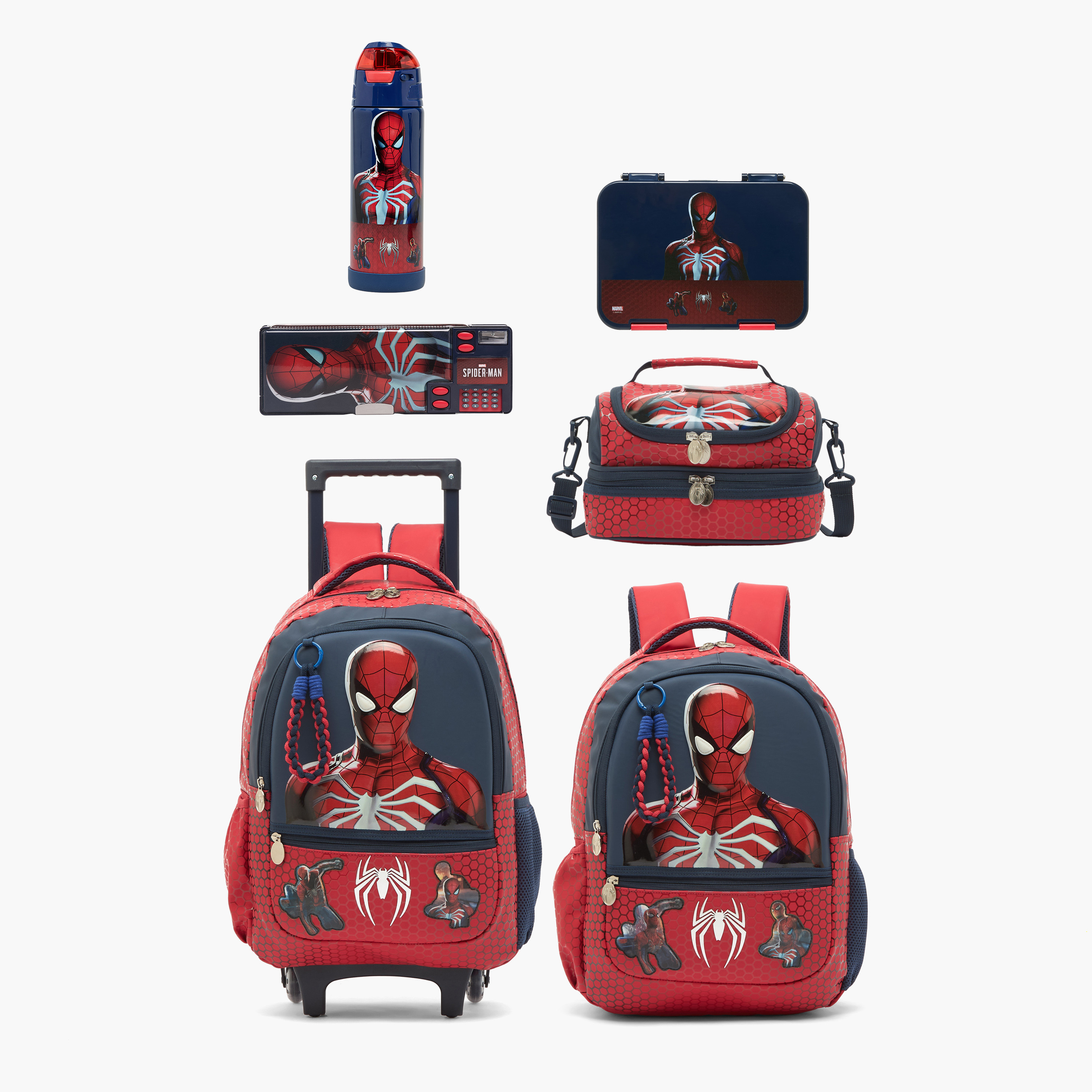 Spider-Man Print Backpack for Boys 5-8 Years with Padded Shoulder Straps - 16 inches-school-bagsandbackpacks-backpacks-image-10