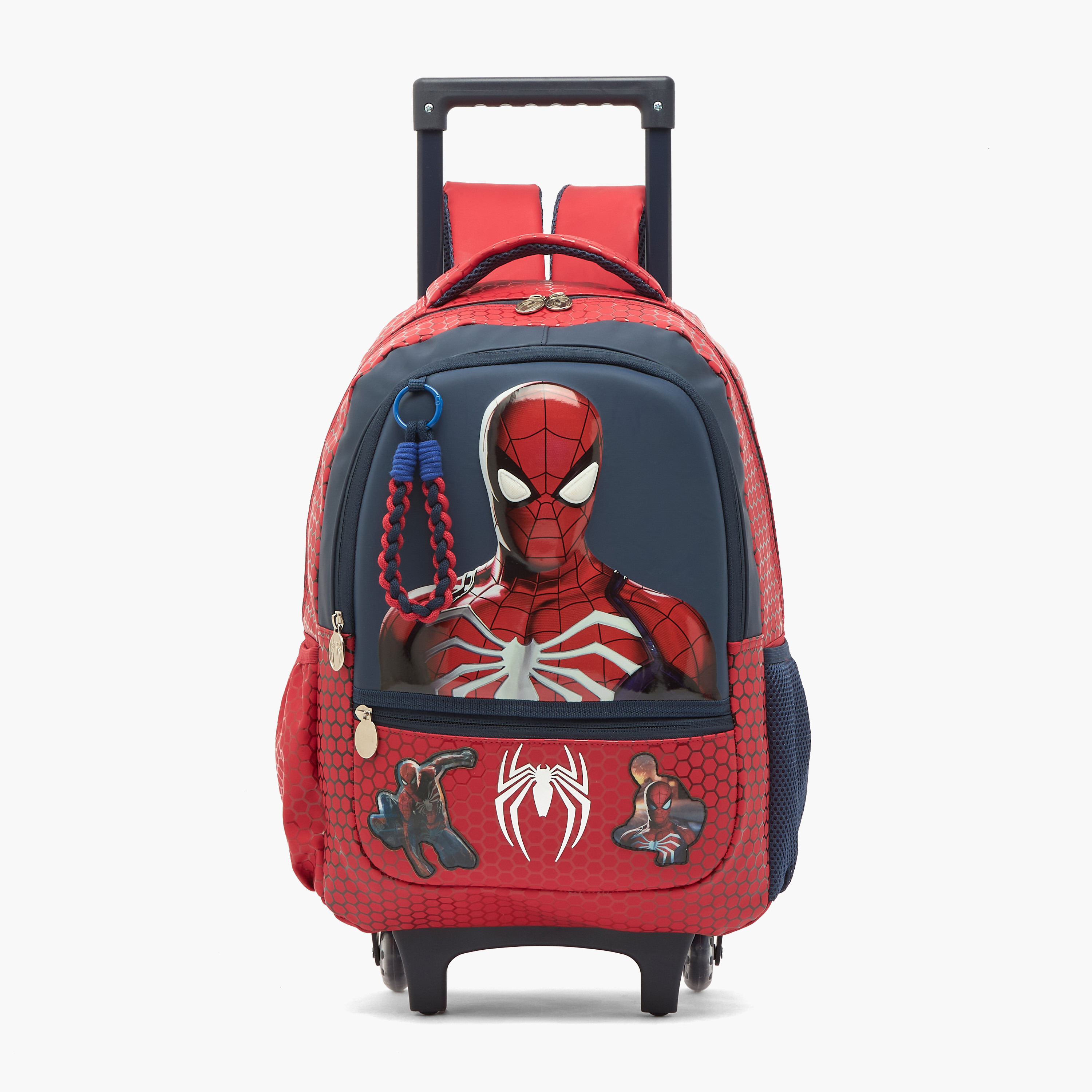Spider-Man Print Trolley Bag for Boys 5-8 Years Retractable Handle - 16 inches-school-bagsandbackpacks-trolleybags-image-2