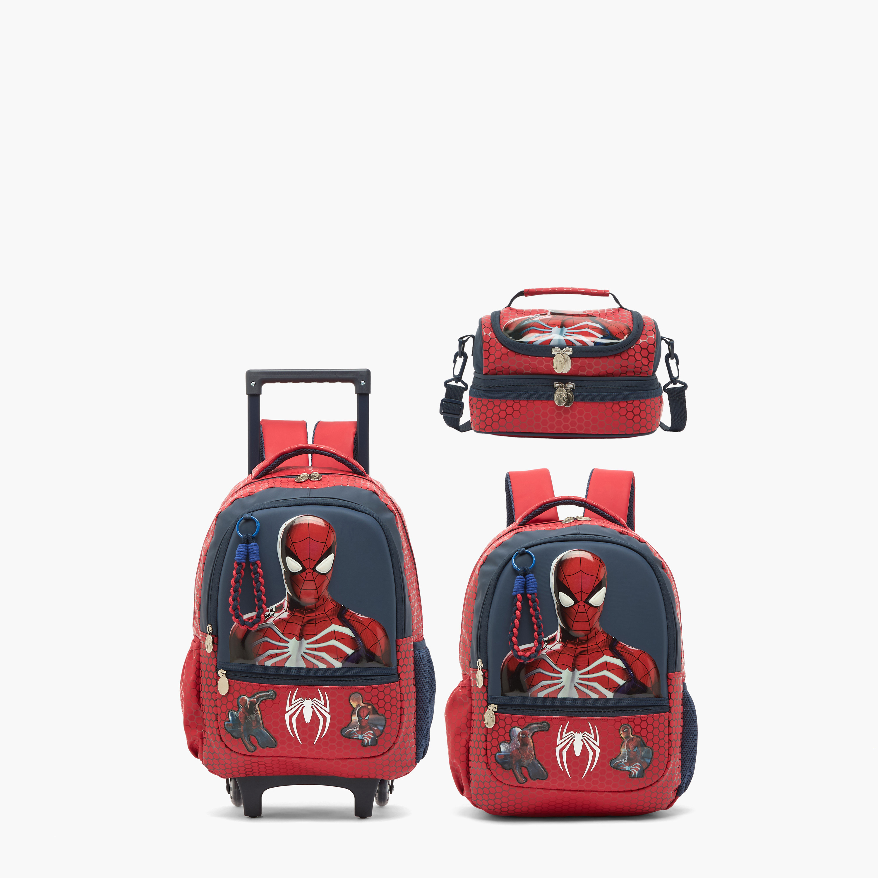 Spider-Man Print Trolley Bag for Boys 5-8 Years Retractable Handle - 16 inches-school-bagsandbackpacks-trolleybags-image-17