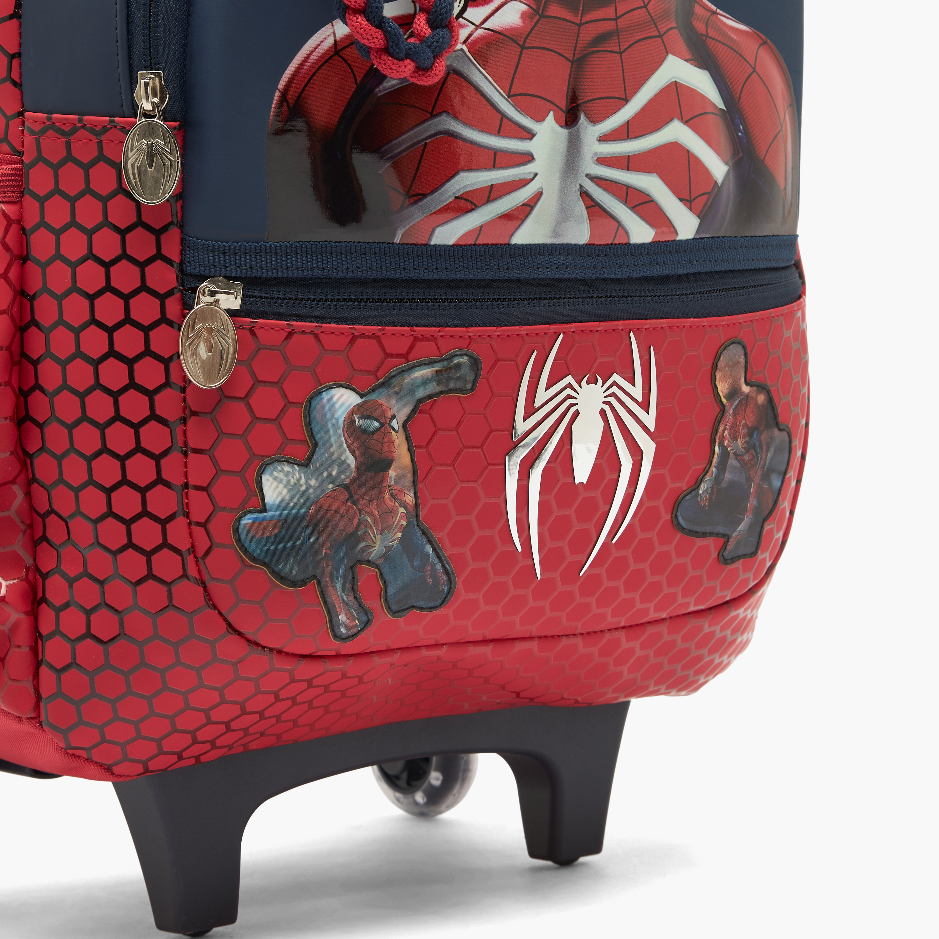 Spider-Man Print Trolley Bag for Boys 5-8 Years Retractable Handle - 16 inches-school-bagsandbackpacks-trolleybags-image-7