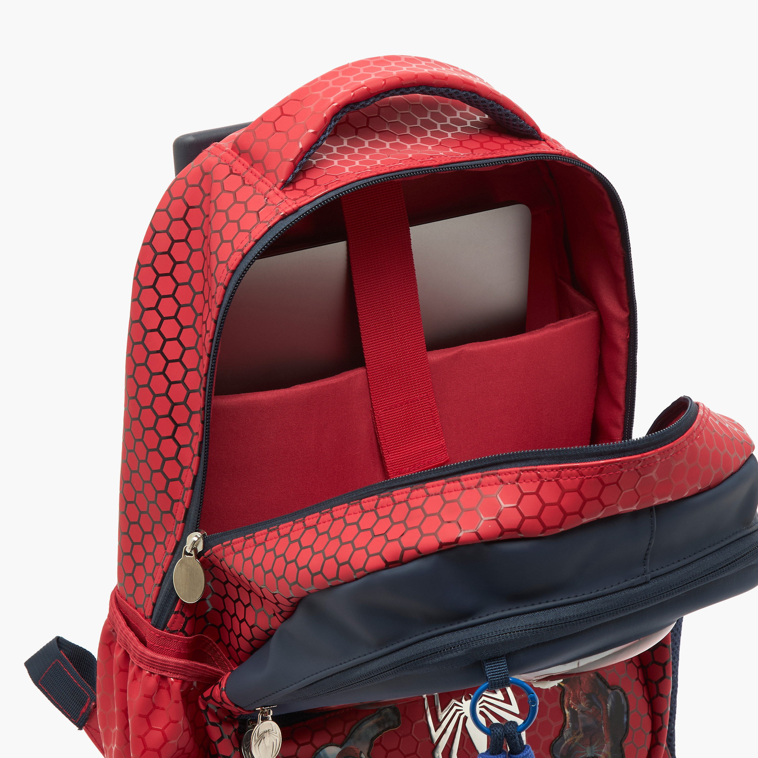 Spider-Man Print Trolley Bag for Boys 5-8 Years Retractable Handle - 16 inches-school-bagsandbackpacks-trolleybags-image-8