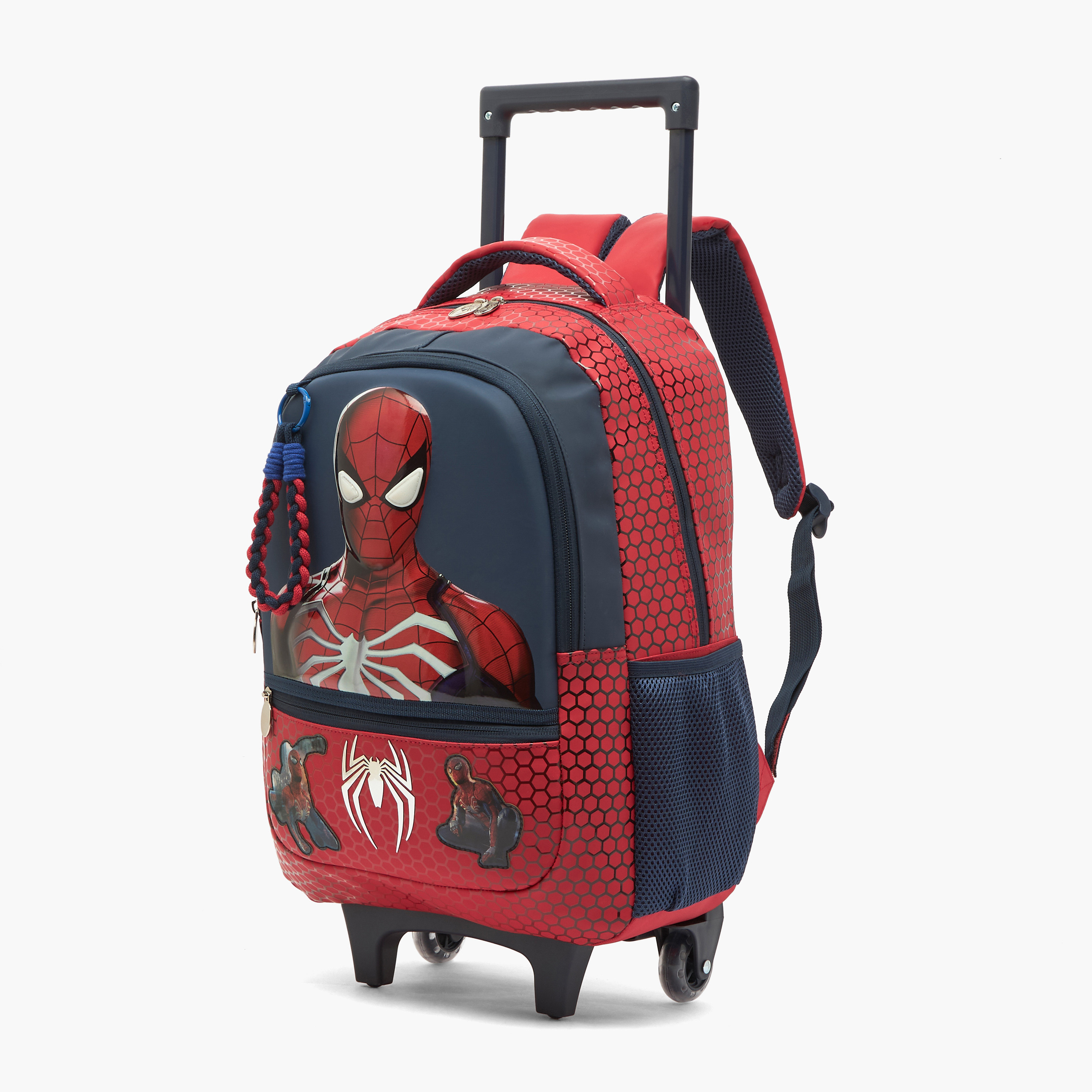 Spider-Man Print Trolley Bag for Boys 5-8 Years Retractable Handle - 16 inches-school-bagsandbackpacks-trolleybags-image-9