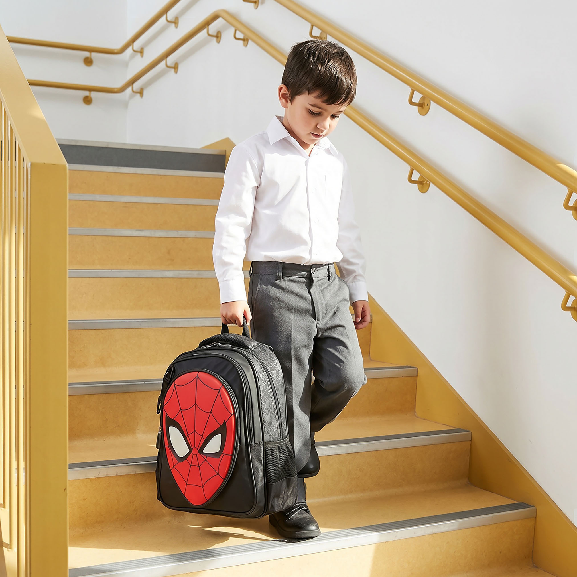 Spider-Man Print Backpack for Boys 5-8 Years with Padded Shoulder Straps - 16 inches-school-bagsandbackpacks-backpacks-image-3