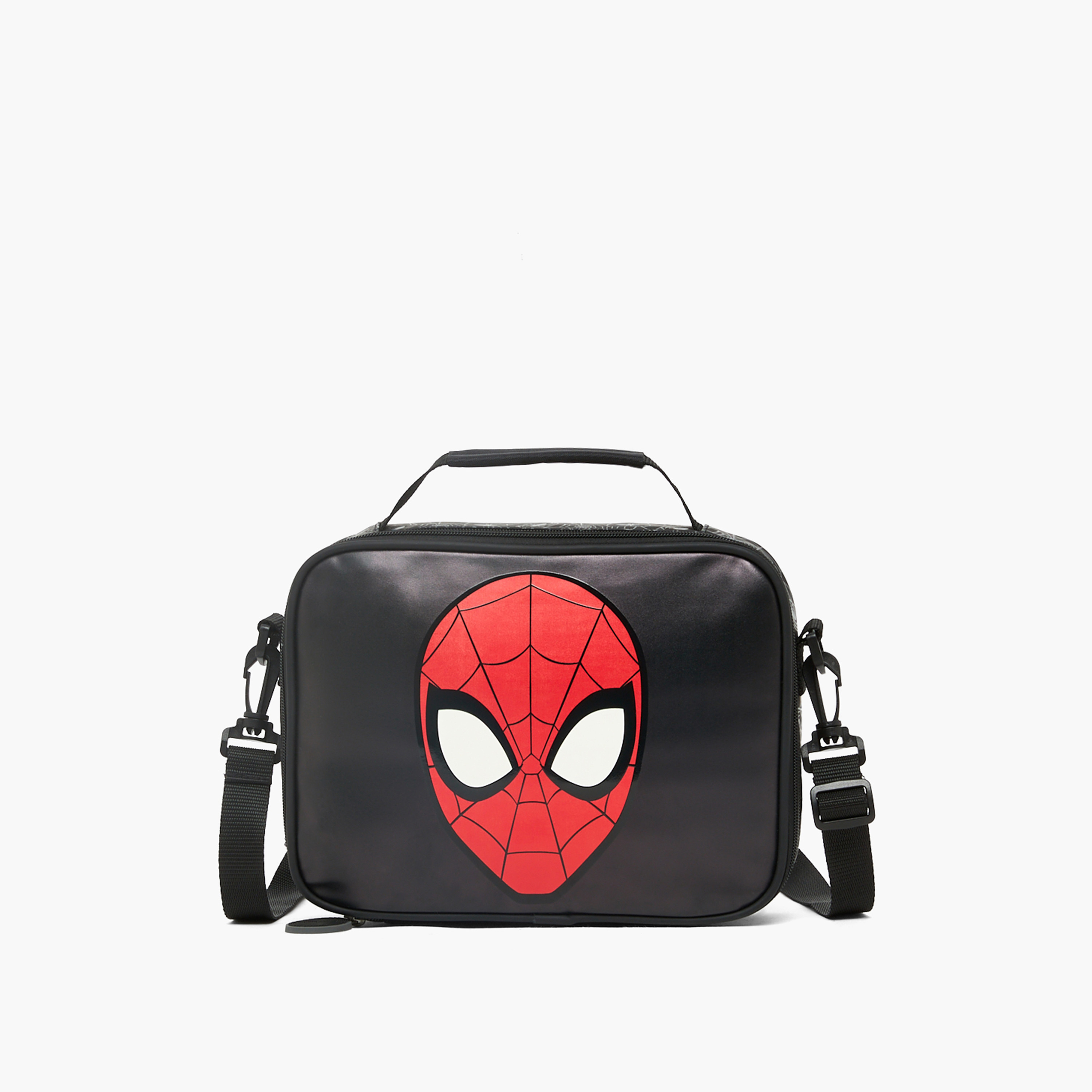 شنطة غداء بحزام قابل للتعديل وطبعات سبايدرمان للأولاد بعمر 5-8 سنوات-school-lunchessentials-lunchbags-image-1