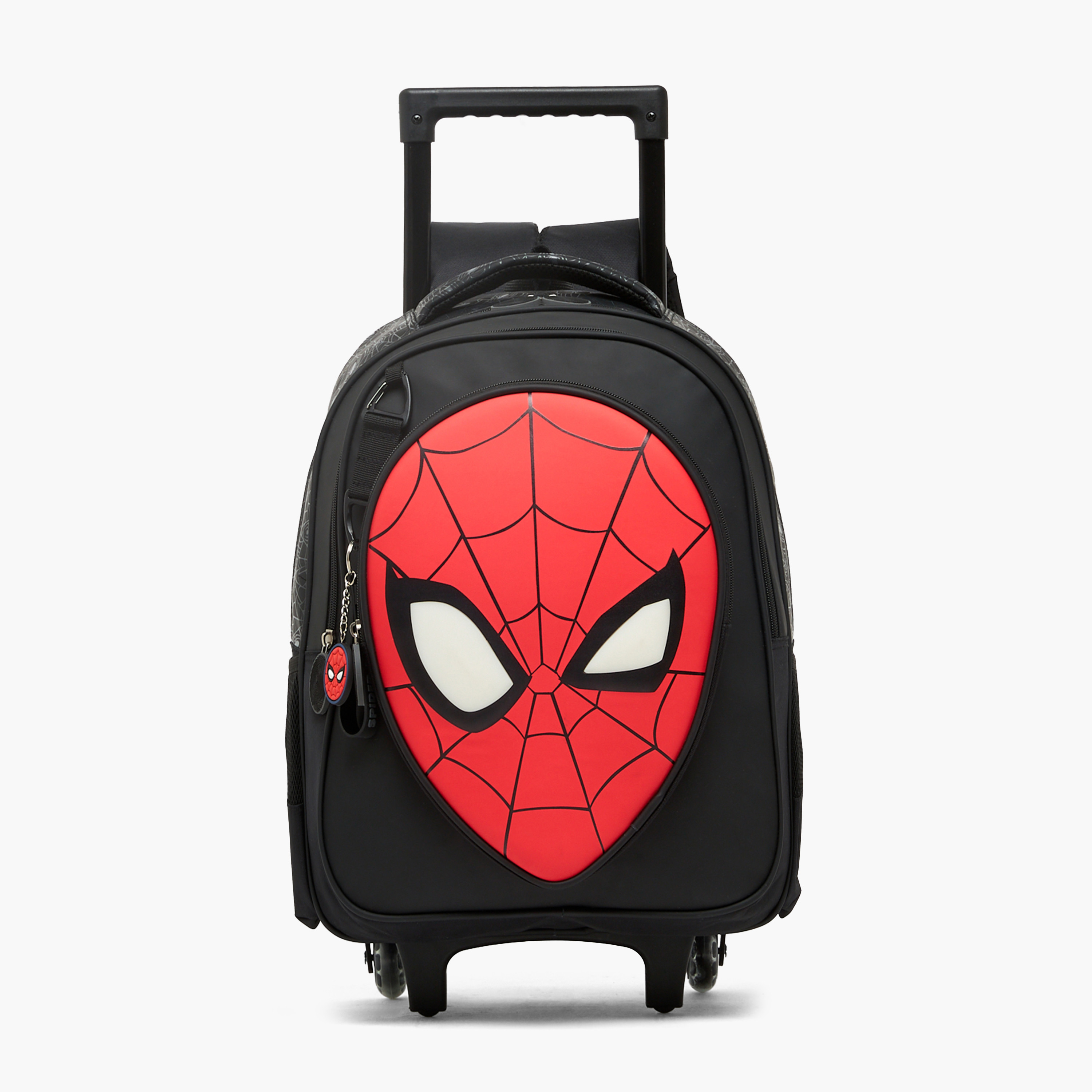 شنطة ترولي بطبعات سبايدرمان وعجلات متينة للأولاد من 5-8 سنوات - 16 بوصة-school-bagsandbackpacks-trolleybags-image-1