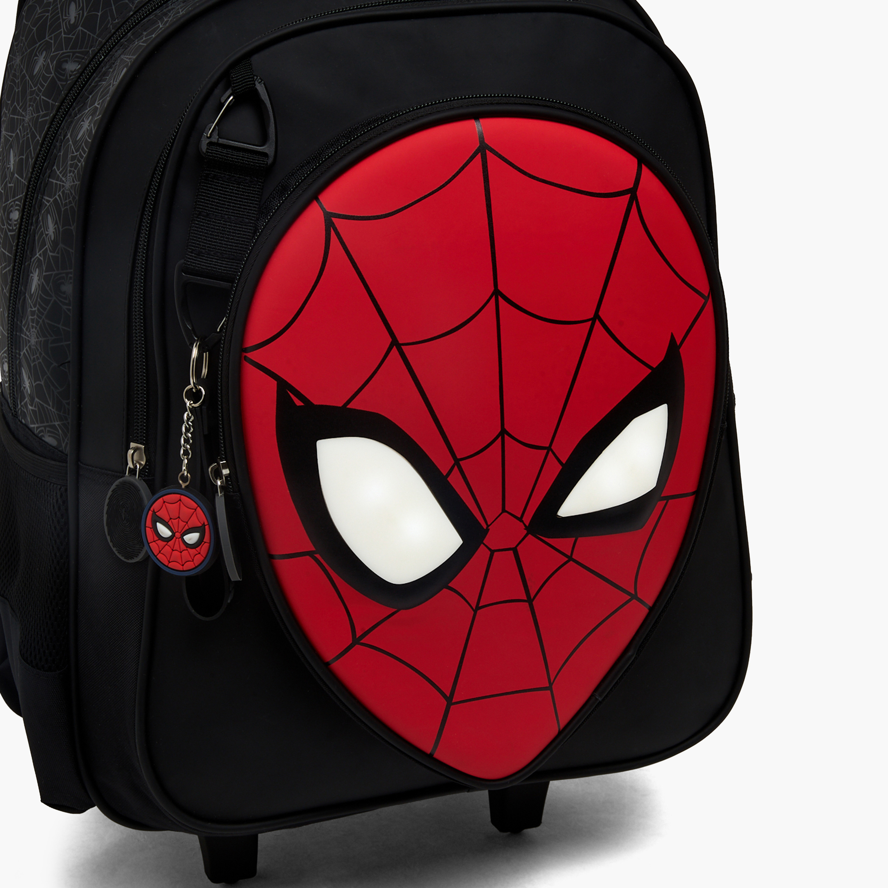 شنطة ترولي بطبعات سبايدرمان وعجلات متينة للأولاد من 5-8 سنوات - 16 بوصة-school-bagsandbackpacks-trolleybags-image-13