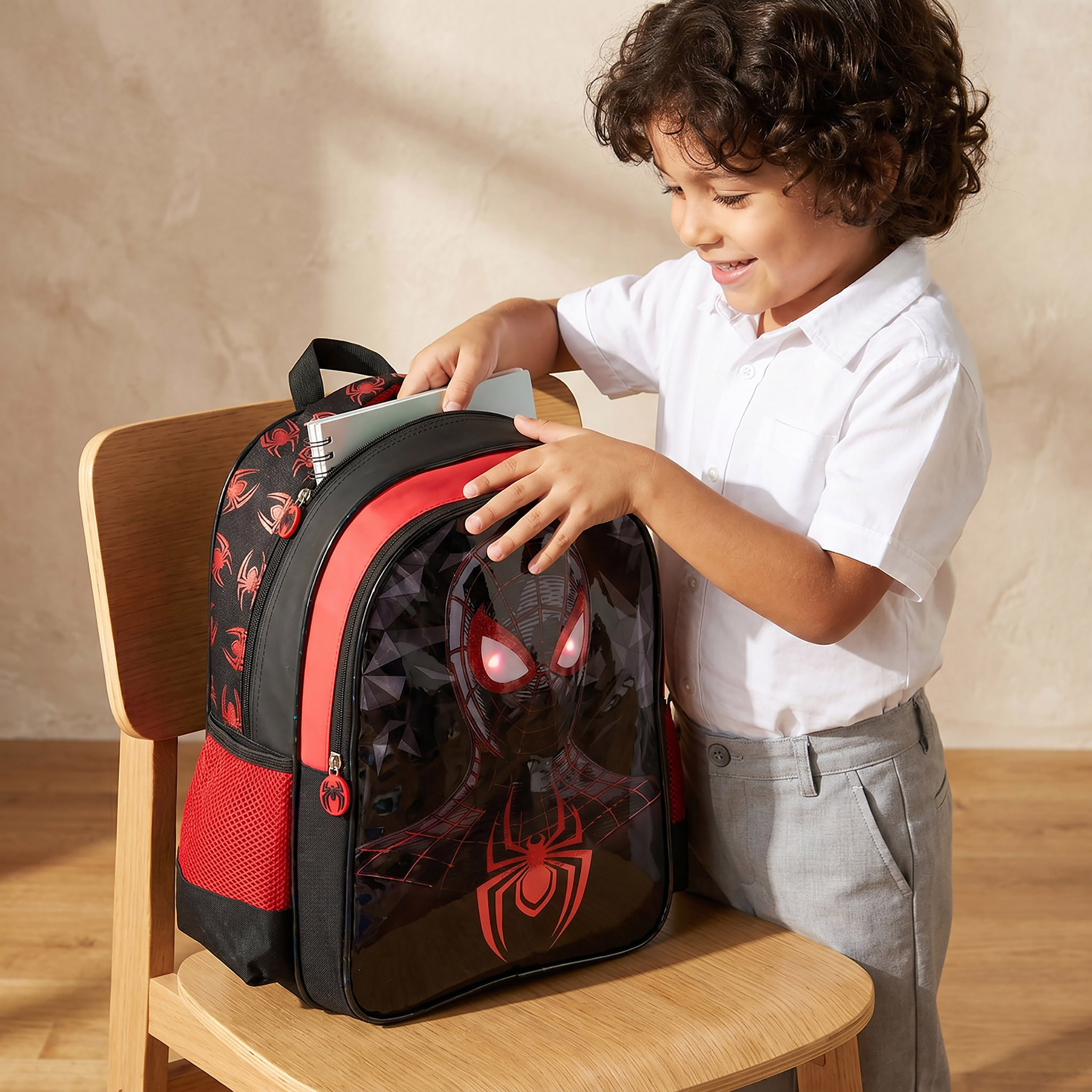 Spider-Man Print Backpack for Boys 5-8 Years with Padded Straps - 16 inches-school-bagsandbackpacks-backpacks-image-3