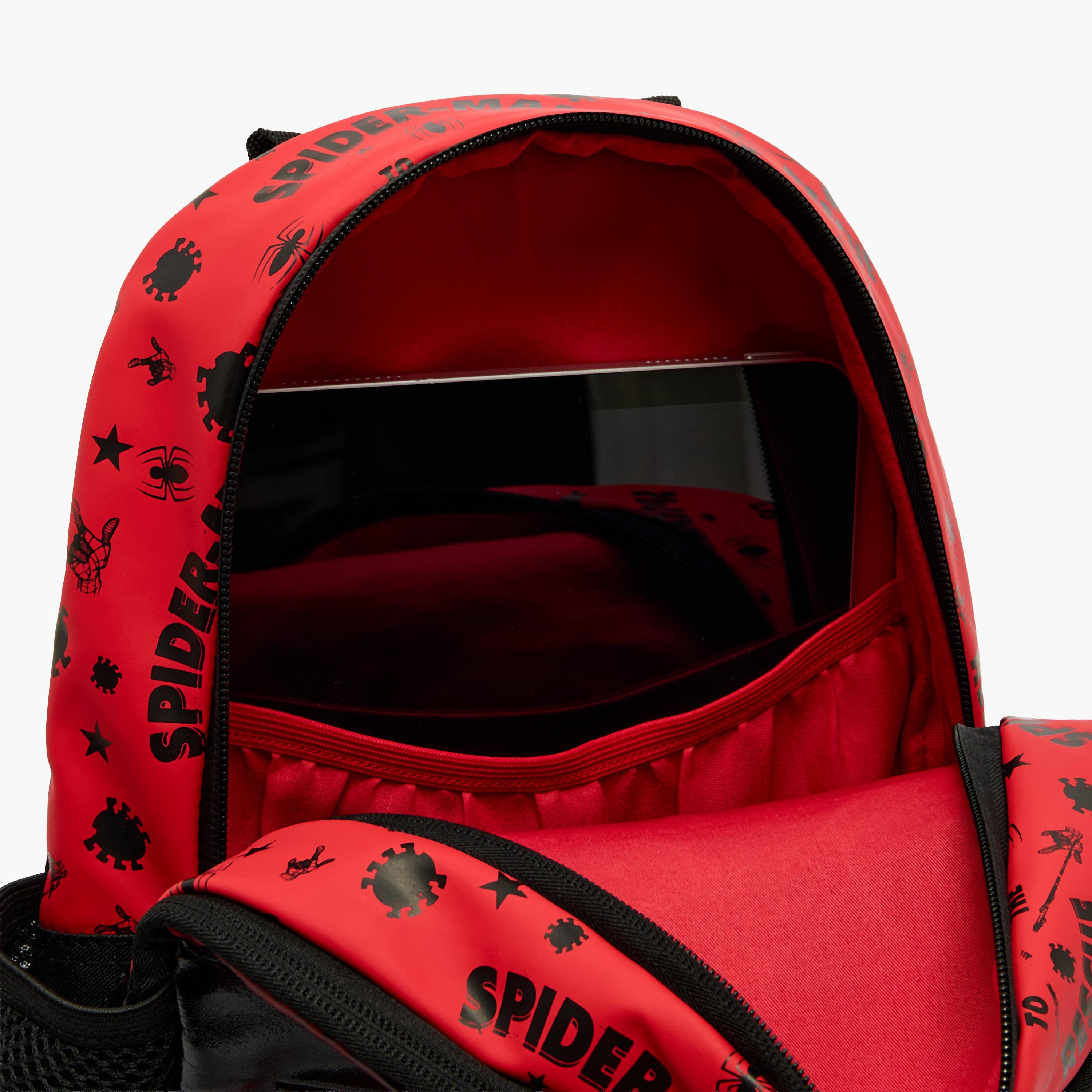 Spider-Man Print Light Up Backpack for Boys 5-8 Years with Padded Straps - 14 inches-school-bagsandbackpacks-backpacks-image-5