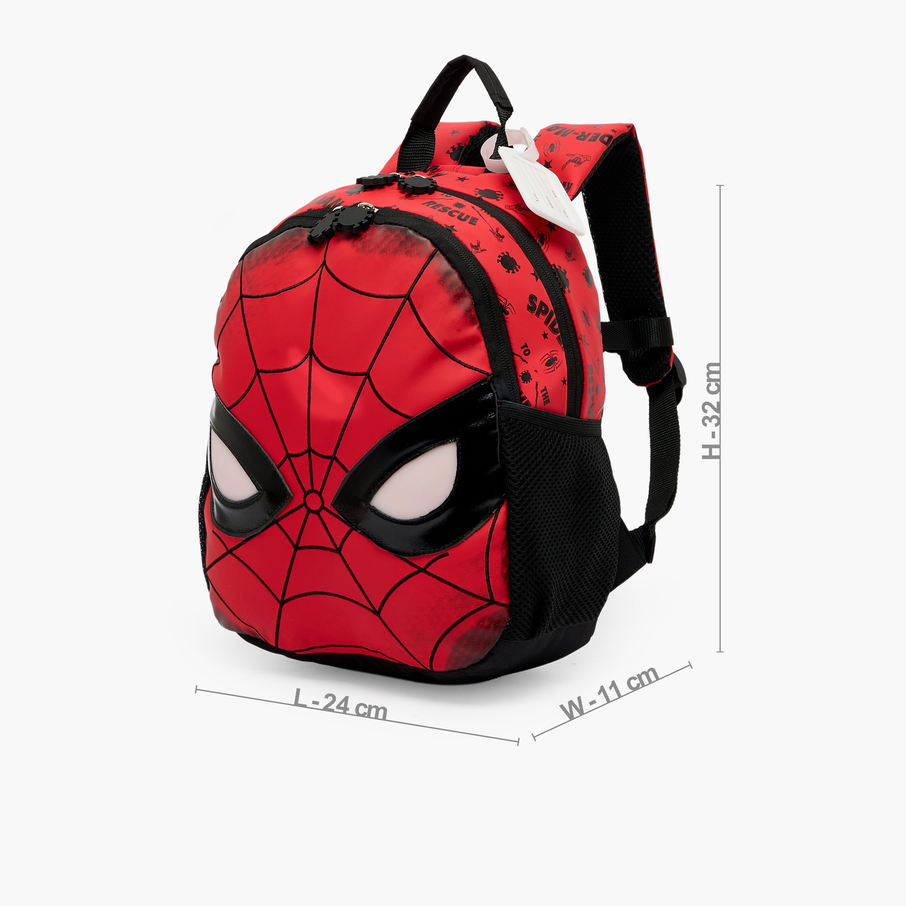 Spider-Man Print Light Up Backpack for Boys 5-8 Years with Padded Straps - 14 inches-school-bagsandbackpacks-backpacks-image-6