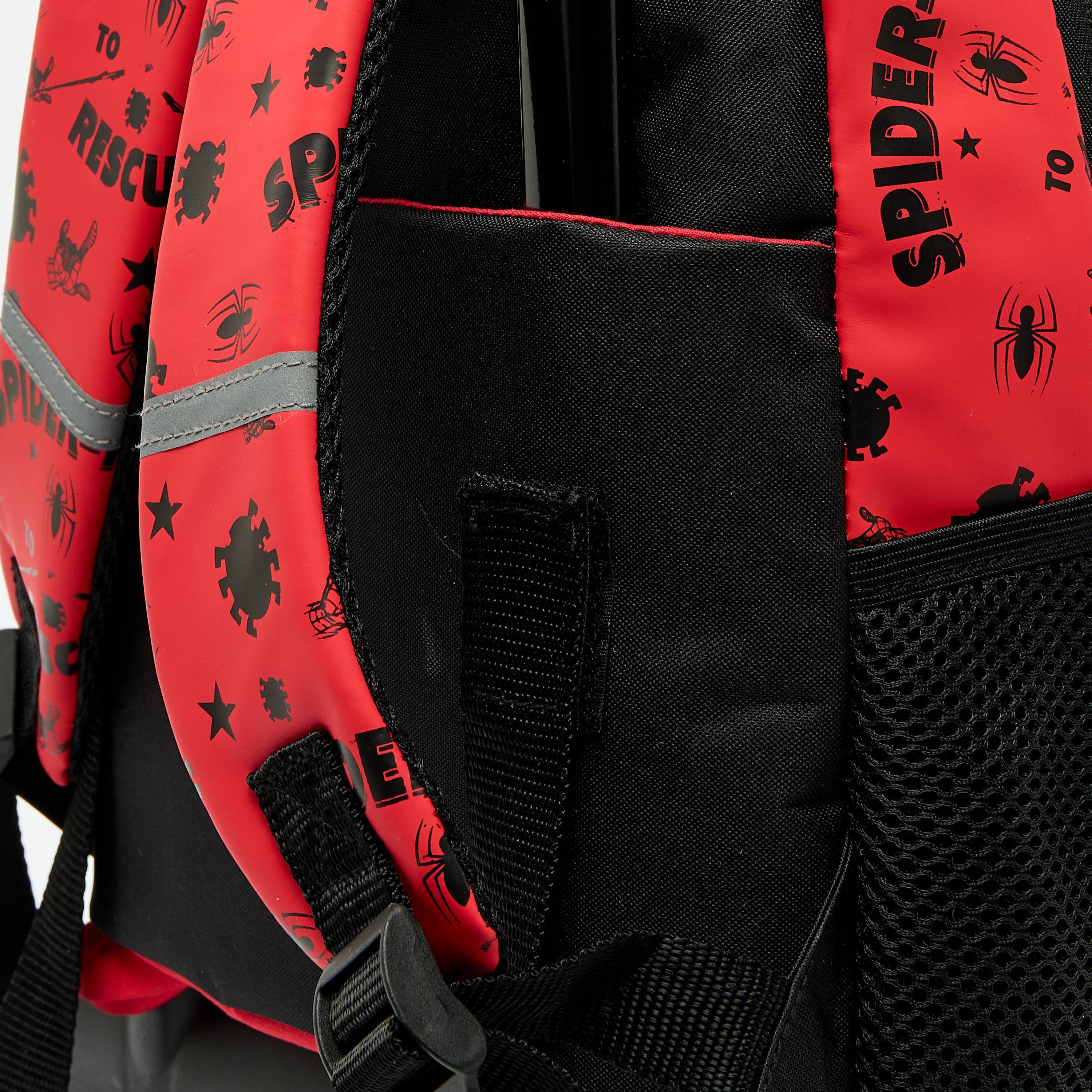 شنطة بعجلات ومقبض قابل للسحب وطبعات سبايدر مان للأولاد من 3-5 سنوات-school-bagsandbackpacks-trolleybags-image-10