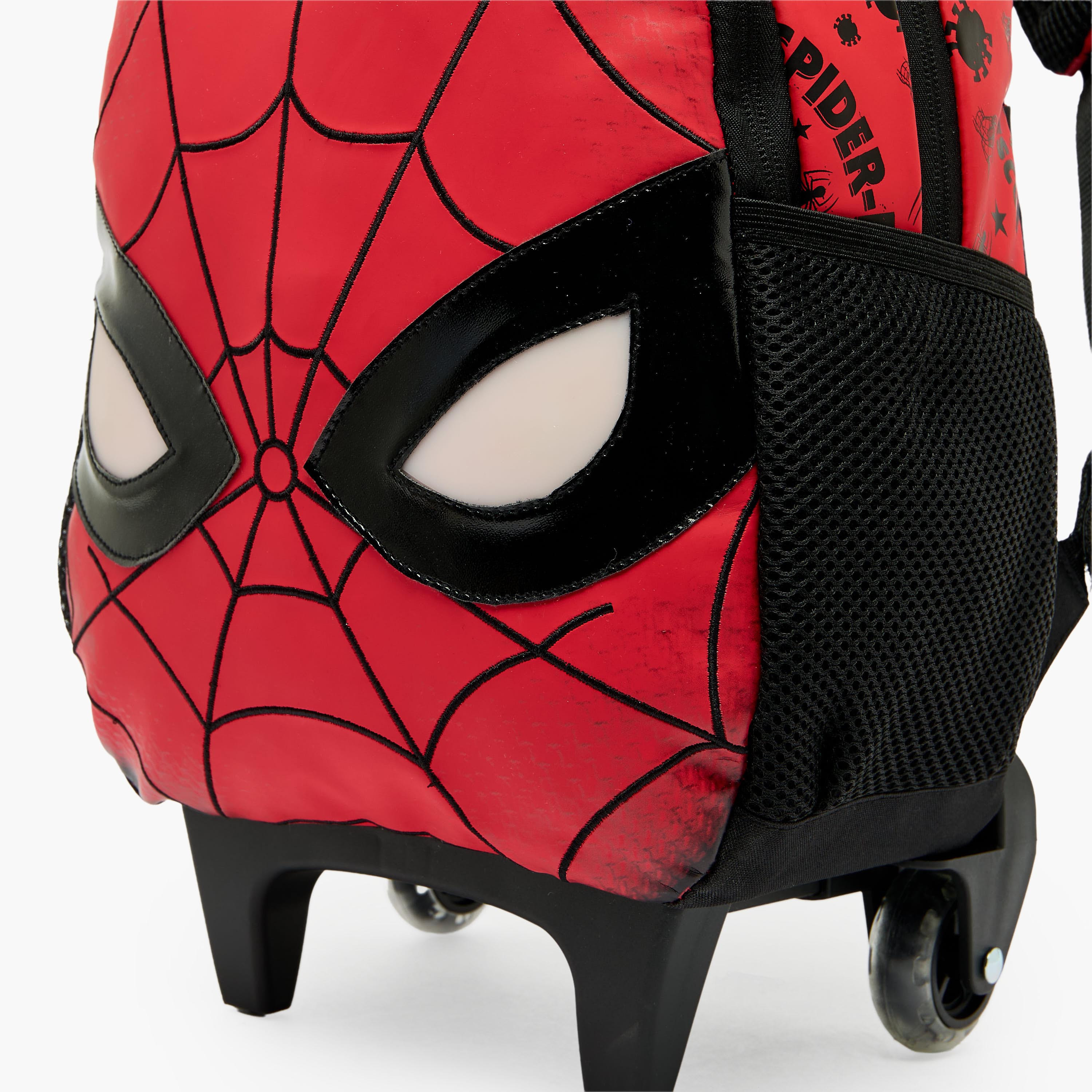 شنطة بعجلات ومقبض قابل للسحب وطبعات سبايدر مان للأولاد من 3-5 سنوات-school-bagsandbackpacks-trolleybags-image-6