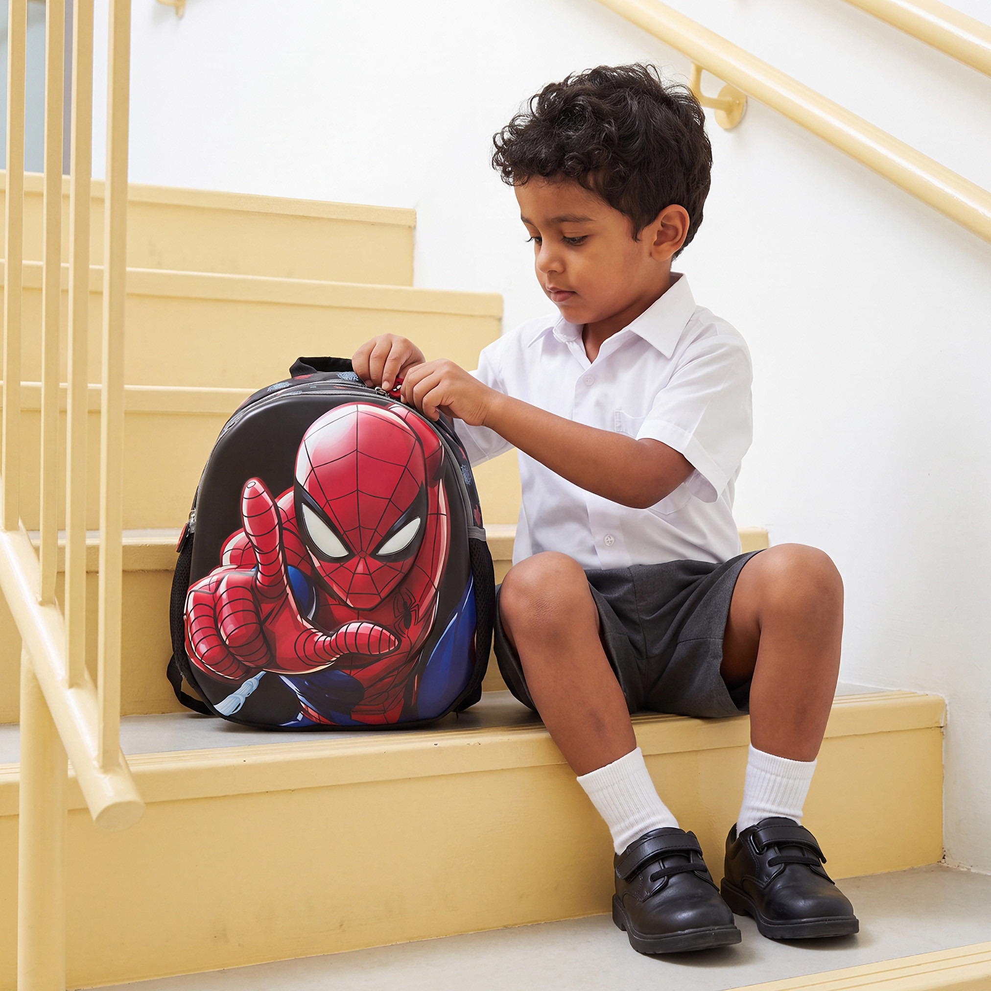 Spider-Man Print Backpack for Boys 5-8 Years with Padded Strap-school-bagsandbackpacks-backpacks-image-2