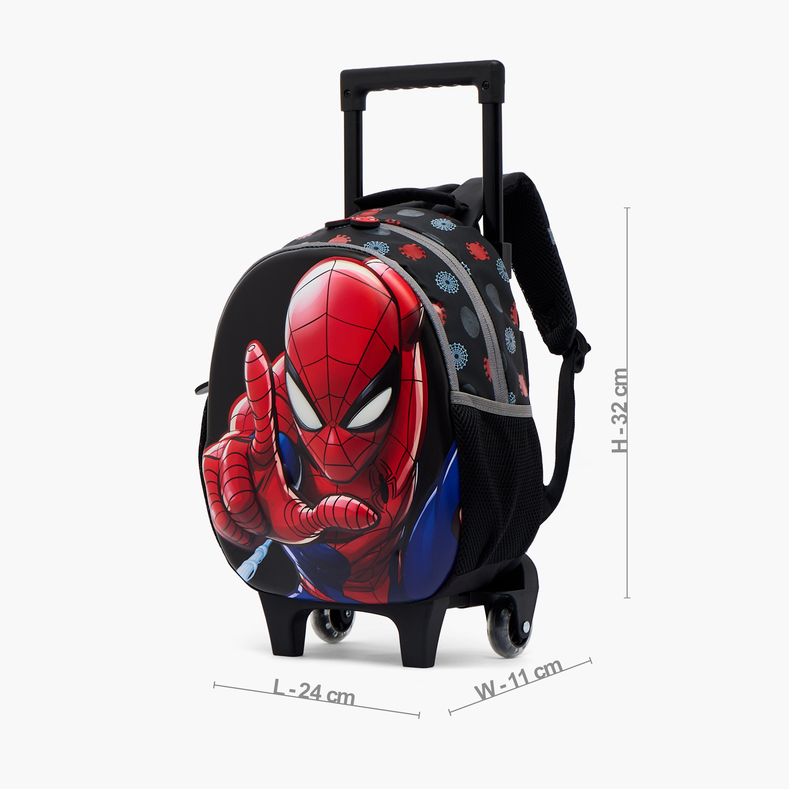 Spider-Man Print Trolley Bag for Boys 3-5 Years Retractable Handle - 14 inches-school-bagsandbackpacks-trolleybags-image-8