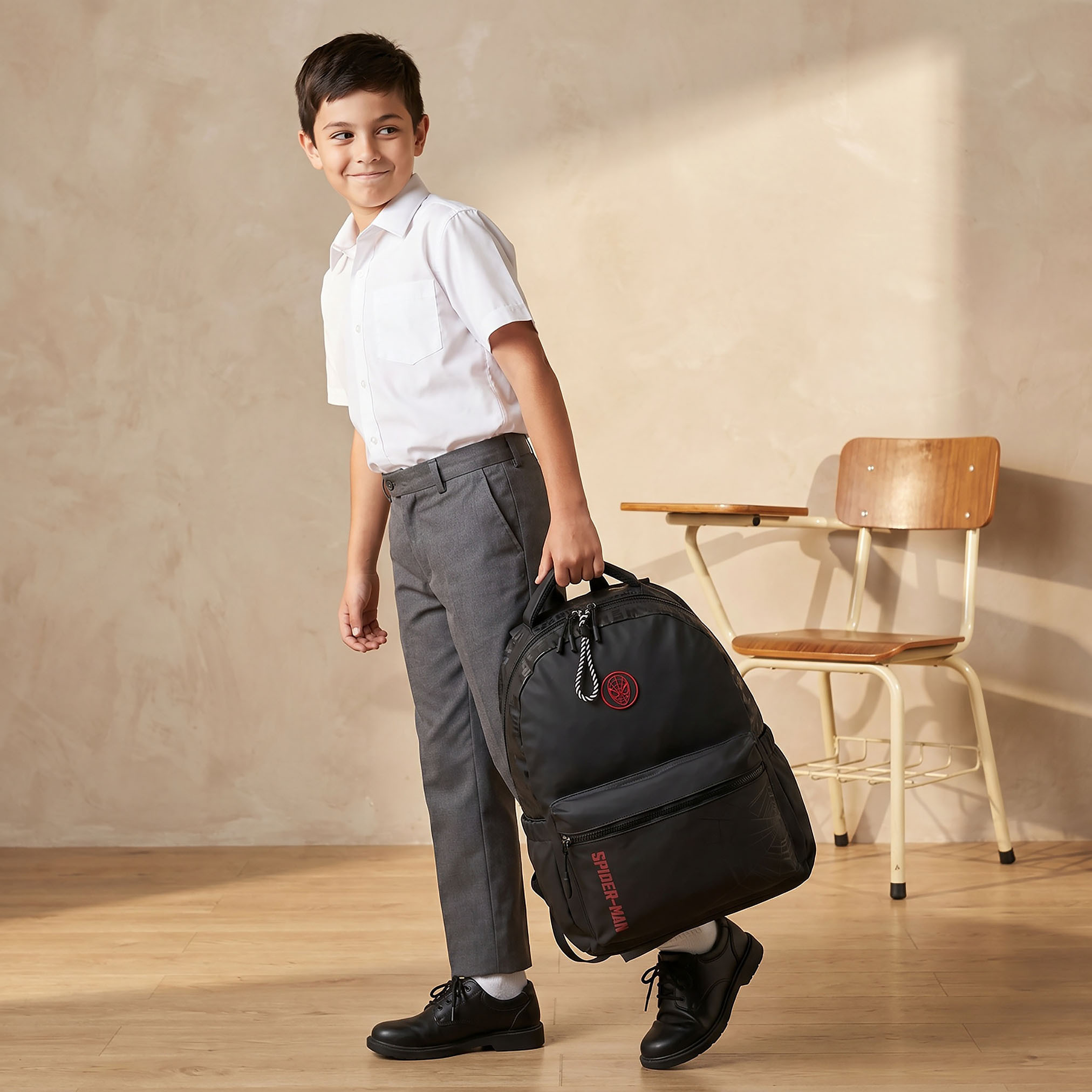 Spider-Man Print Backpack for Boys 8-12 Years with Padded Shoulder Straps - 17 inches-school-bagsandbackpacks-backpacks-image-2