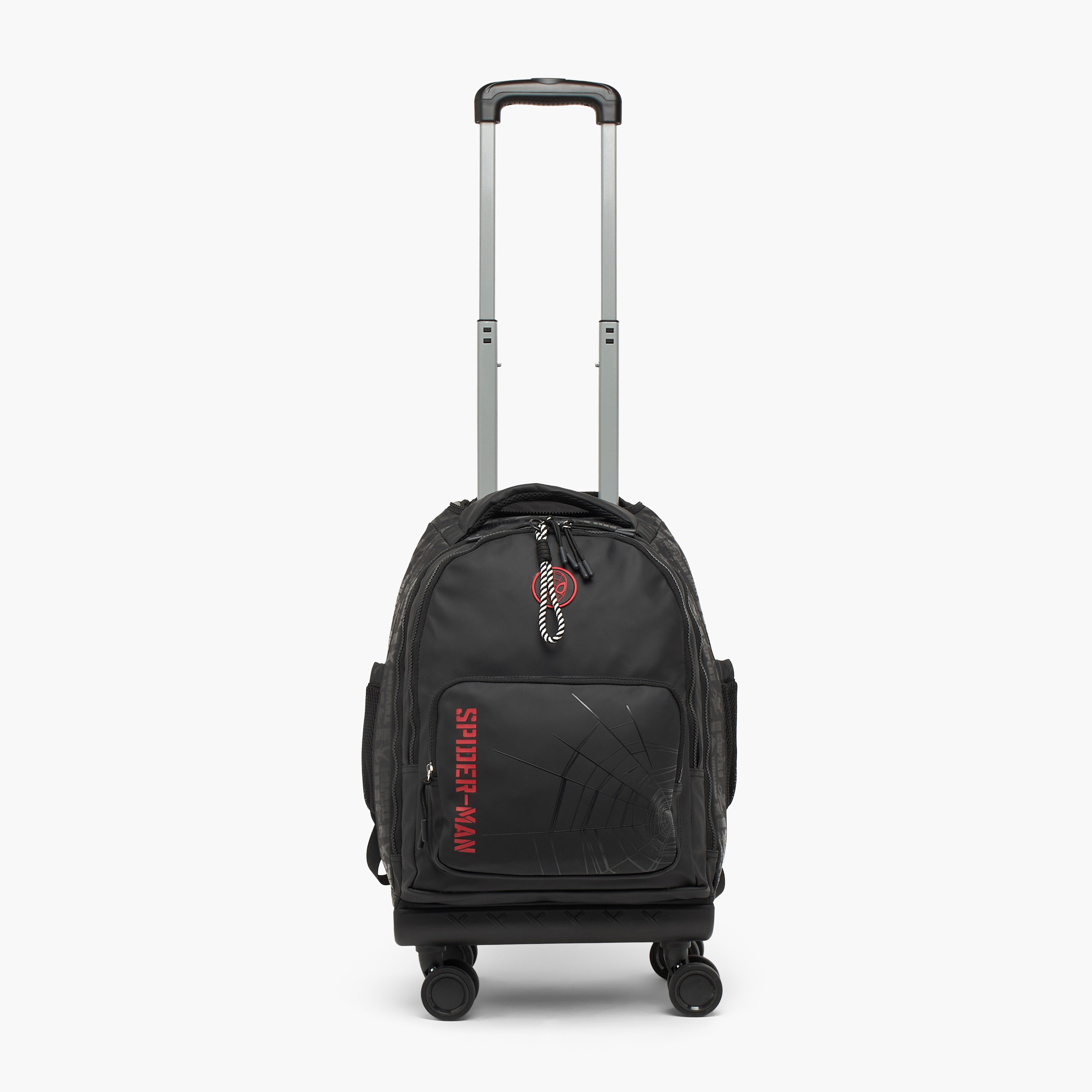 Spider-Man Print Trolley Bag for Boys 8-12 Years with Durable Wheels - 18 inches-school-bagsandbackpacks-trolleybags-image-2
