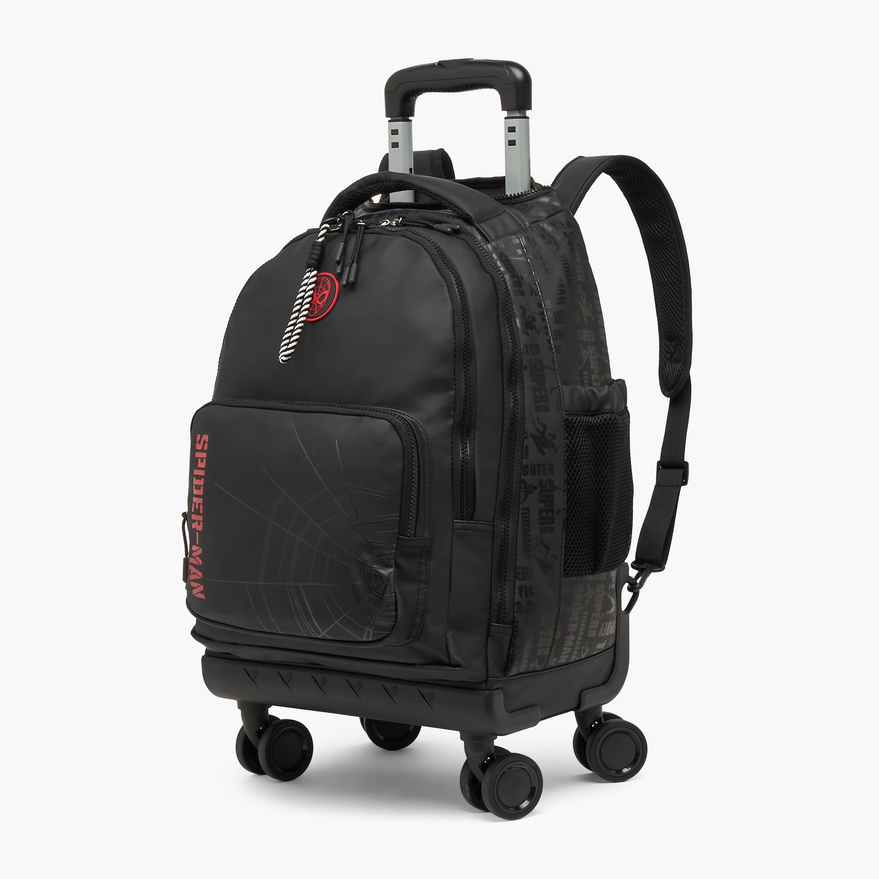 Spider-Man Print Trolley Bag for Boys 8-12 Years with Durable Wheels - 18 inches-school-bagsandbackpacks-trolleybags-image-8