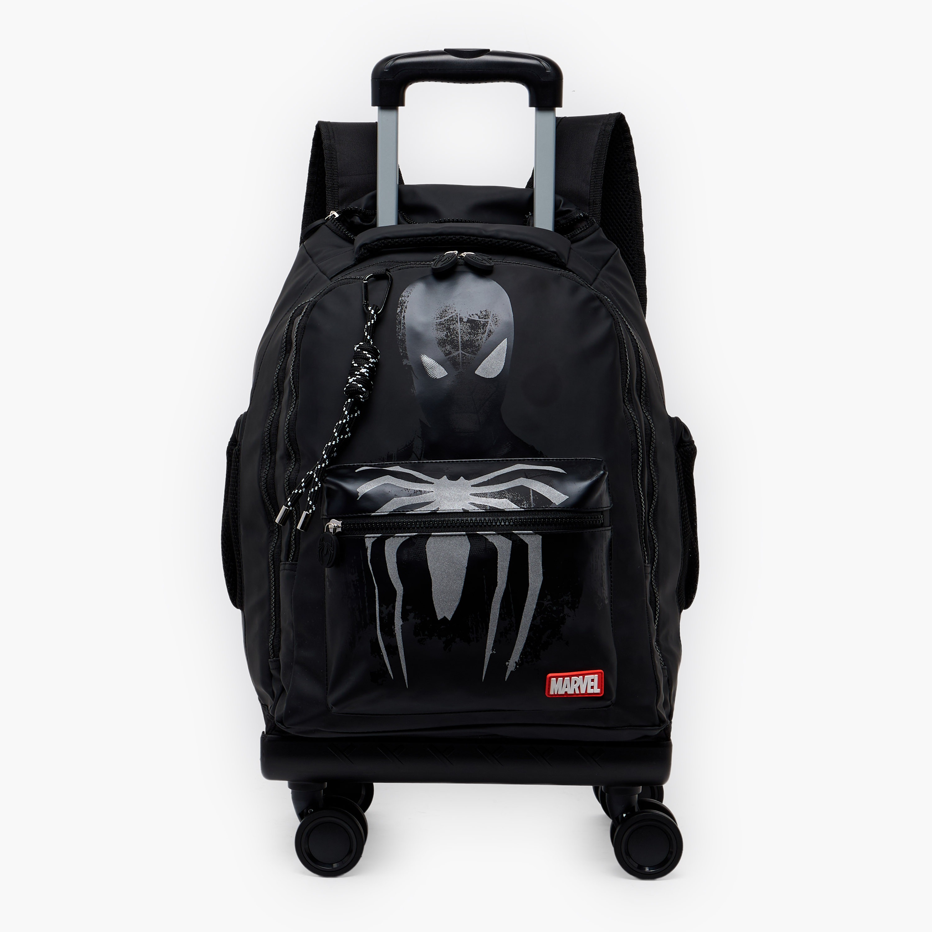 شنطة ترولي بمقبض قابل للسحب وطبعات سبايدرمان للأولاد بعمر 8-12 سنة - 18 بوصة-school-bagsandbackpacks-trolleybags-image-1