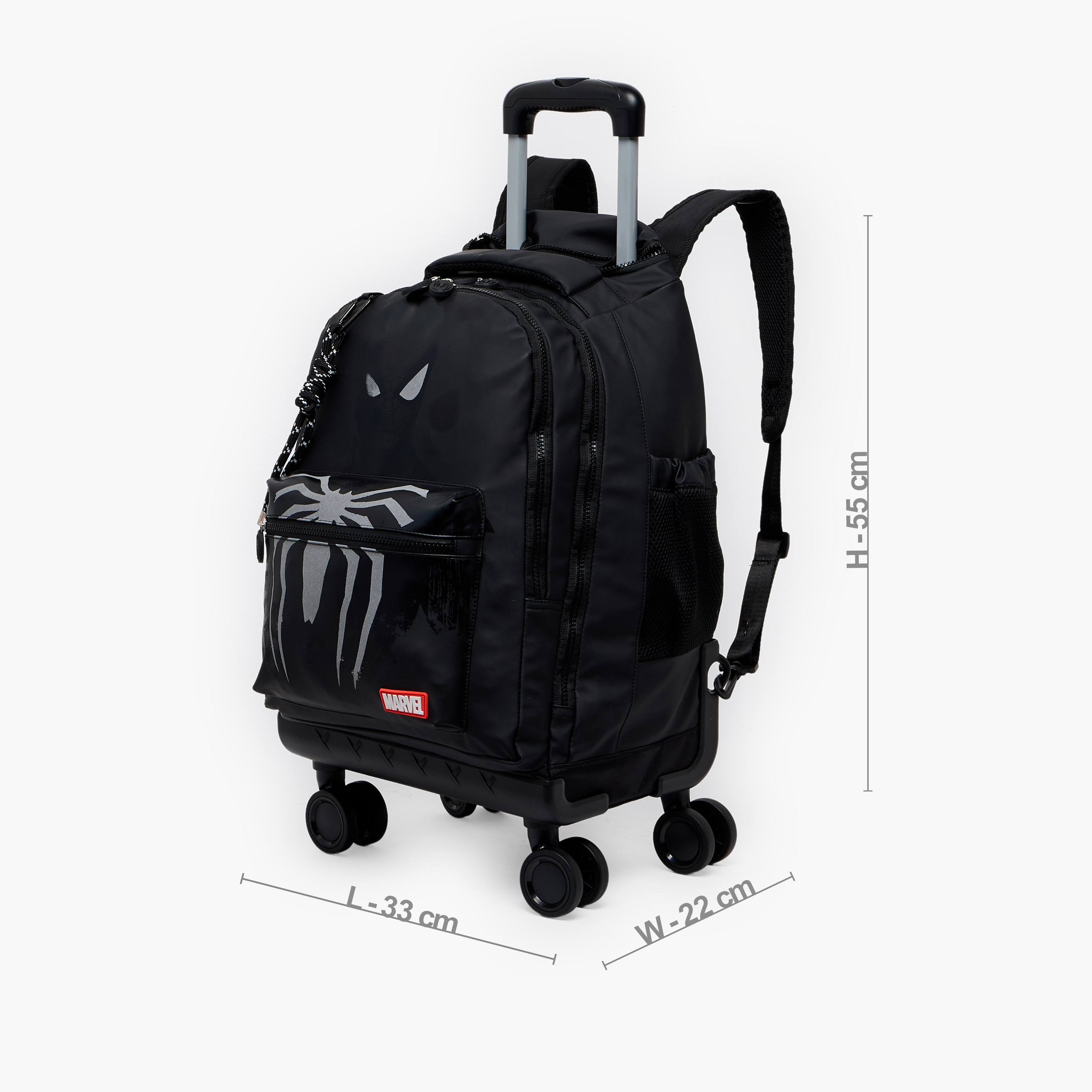 شنطة ترولي بمقبض قابل للسحب وطبعات سبايدرمان للأولاد بعمر 8-12 سنة - 18 بوصة-school-bagsandbackpacks-trolleybags-image-10
