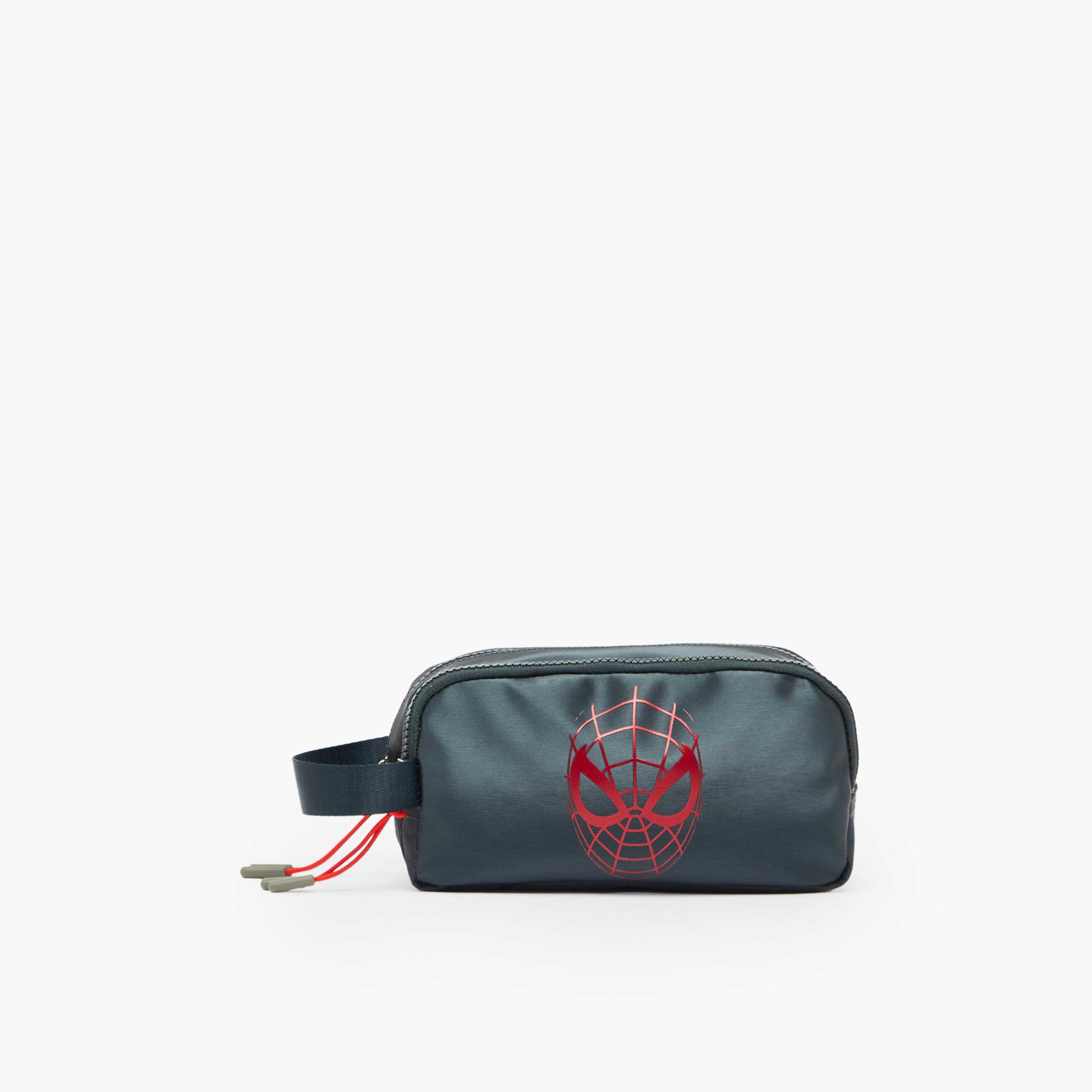 Spider-Man Print Pencil Pouch with 2 Compartments-school-stationery-pencilcases-image-1