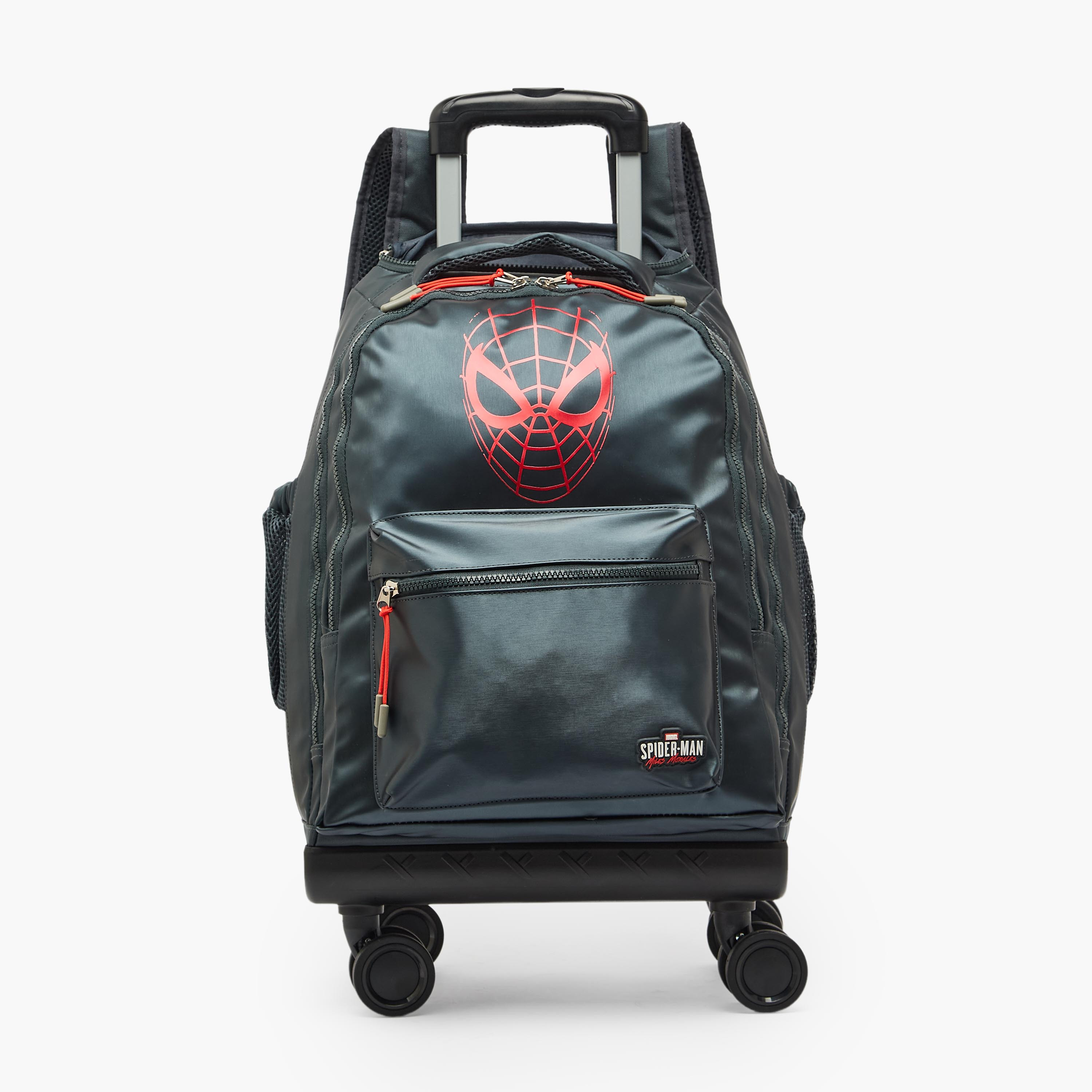 شنطة ترولي بحمّالات قابلة للتعديل وطبعات سبايدر مان للأولاد 8-12 سنة - 18 بوصة-school-bagsandbackpacks-trolleybags-image-1