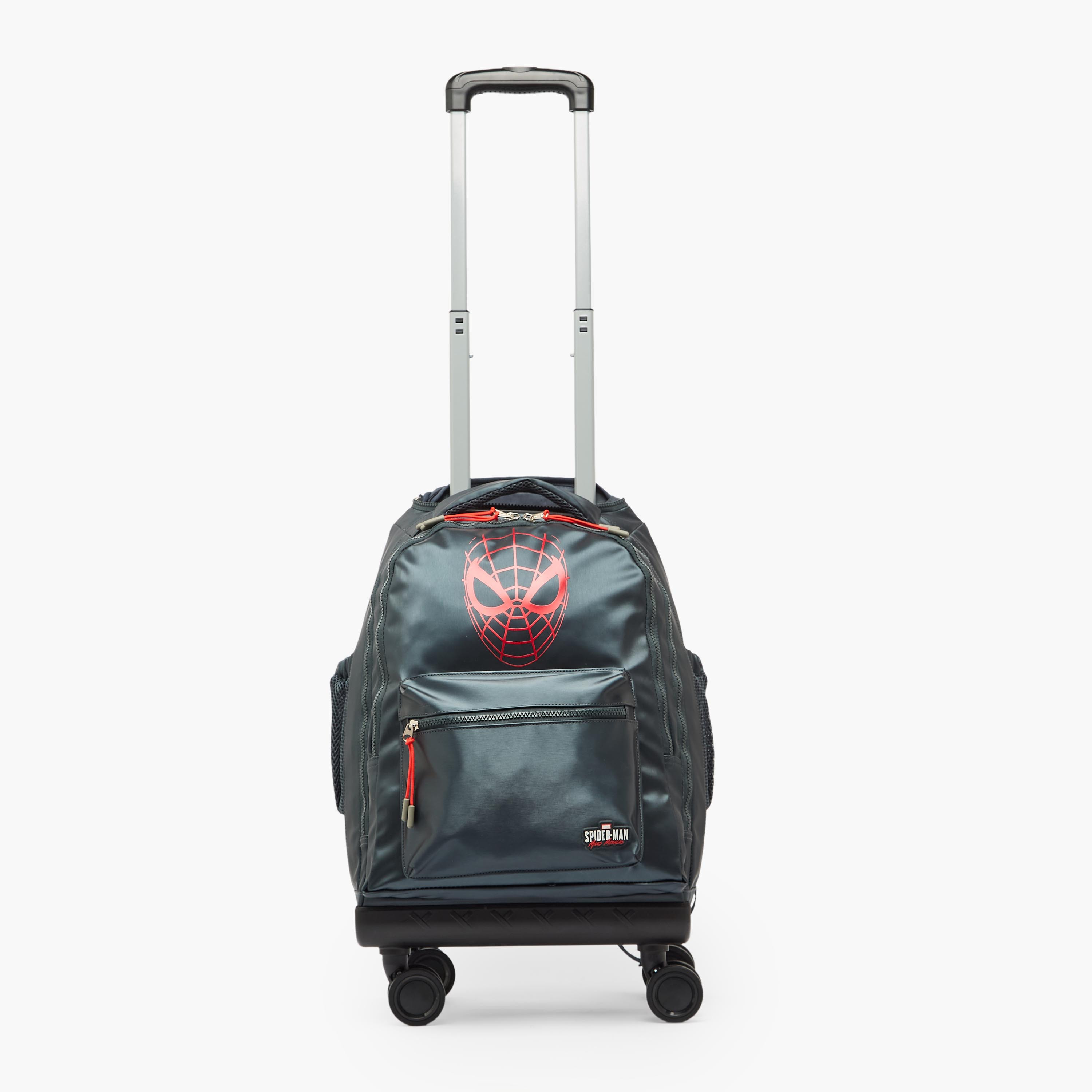 شنطة ترولي بحمّالات قابلة للتعديل وطبعات سبايدر مان للأولاد 8-12 سنة - 18 بوصة-school-bagsandbackpacks-trolleybags-image-4