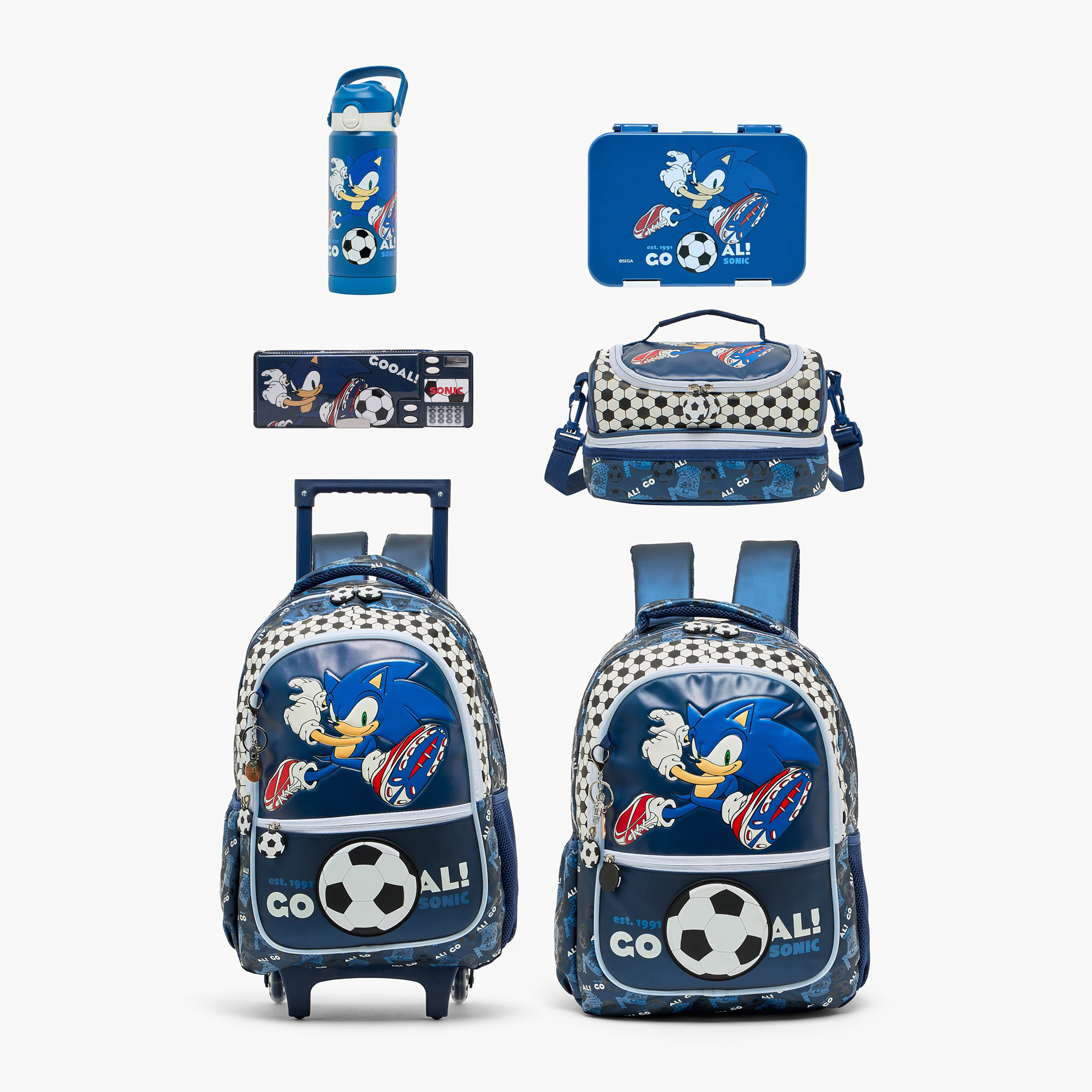 مقلمة بغطاء مغناطيسي وطبعات سونيك من سيجا-school-stationery-pencilcases-image-11