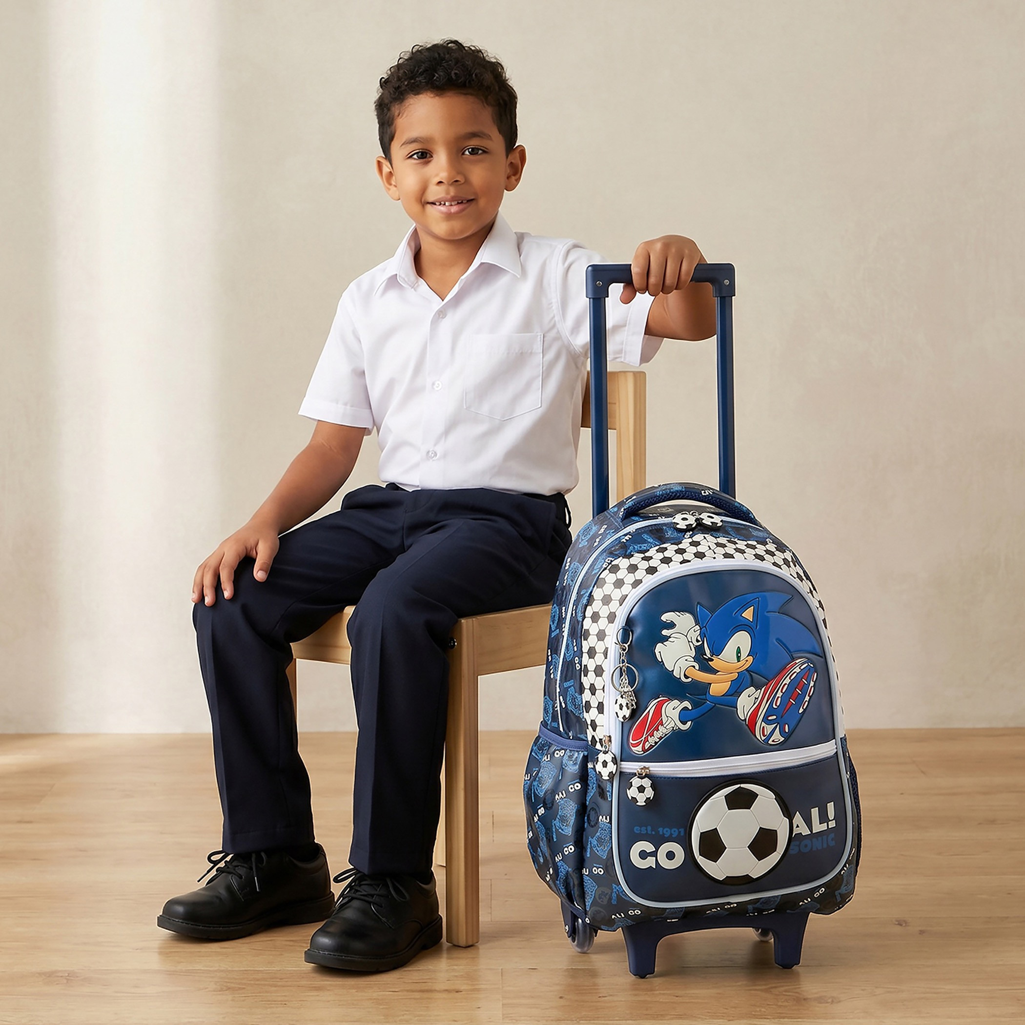 شنطة ترولي بطبعات وبعجلات متينة للأولاد 5-8 سنوات من سيجا - 16 بوصة-school-bagsandbackpacks-trolleybags-image-4