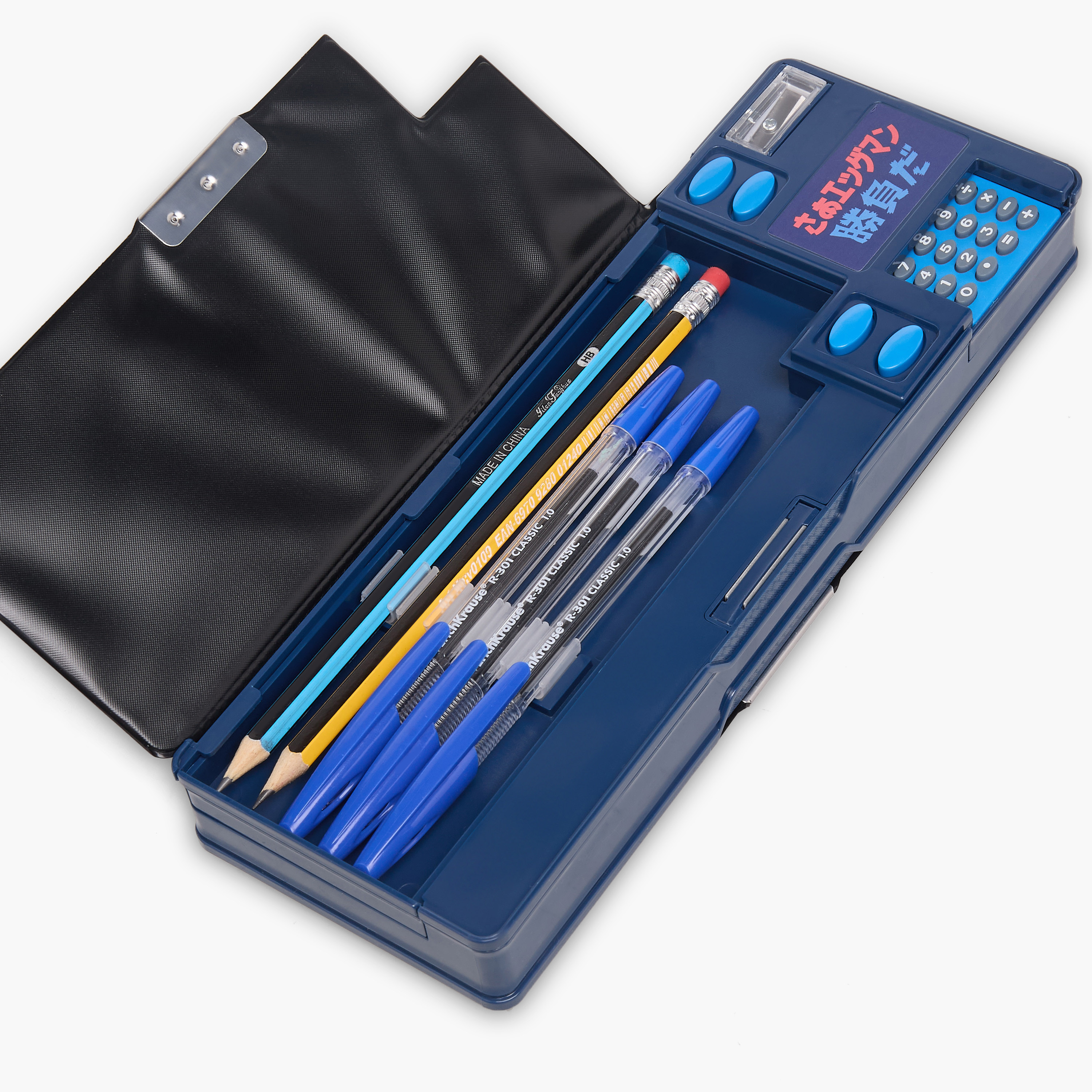 مقلمة بطبعات سونيك مع آلة حاسبة-school-stationery-pencilcases-image-8