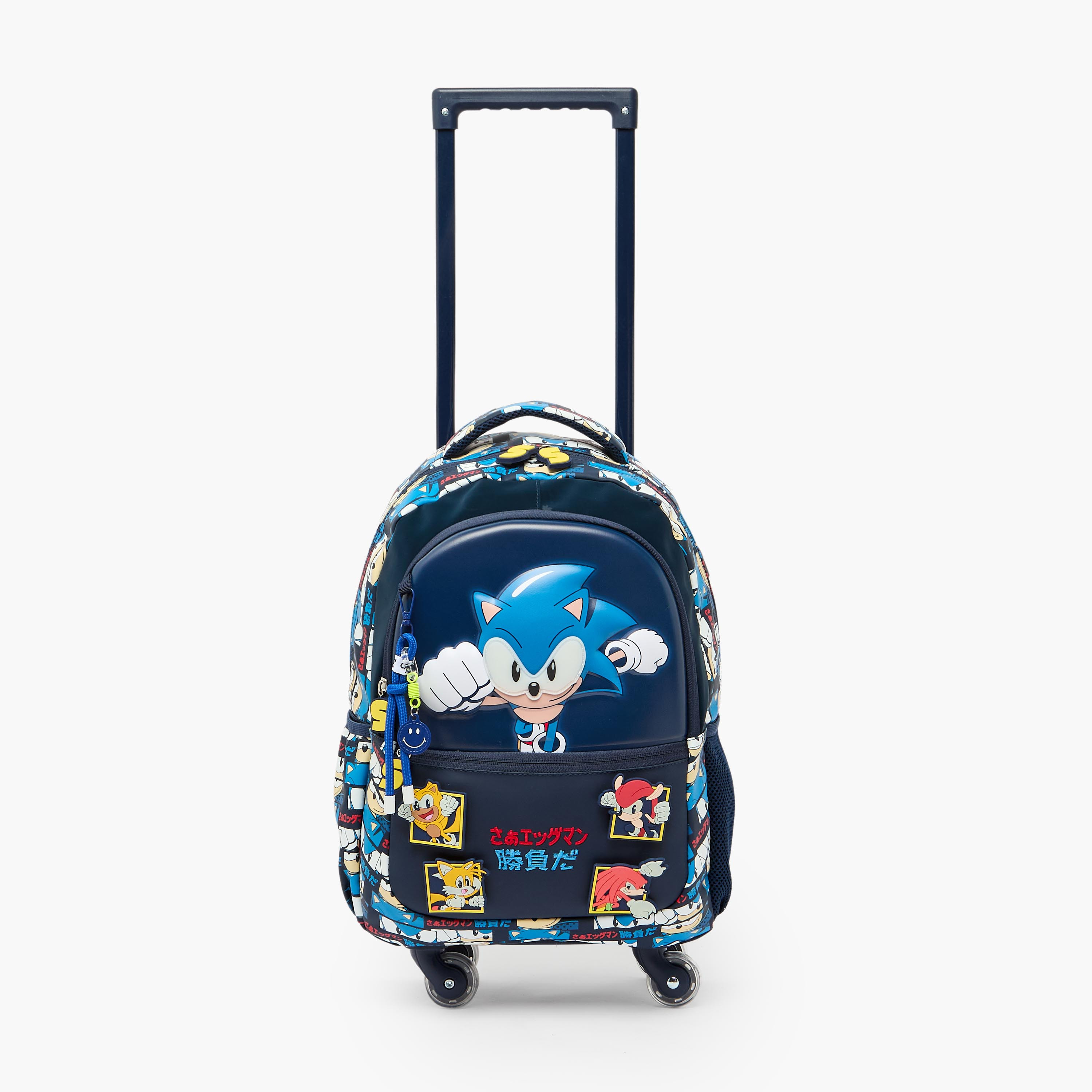 SEGA Sonic Print Trolley Bag for Boys 5-8 Years Retractable Handle - 16 inches-school-bagsandbackpacks-trolleybags-image-4