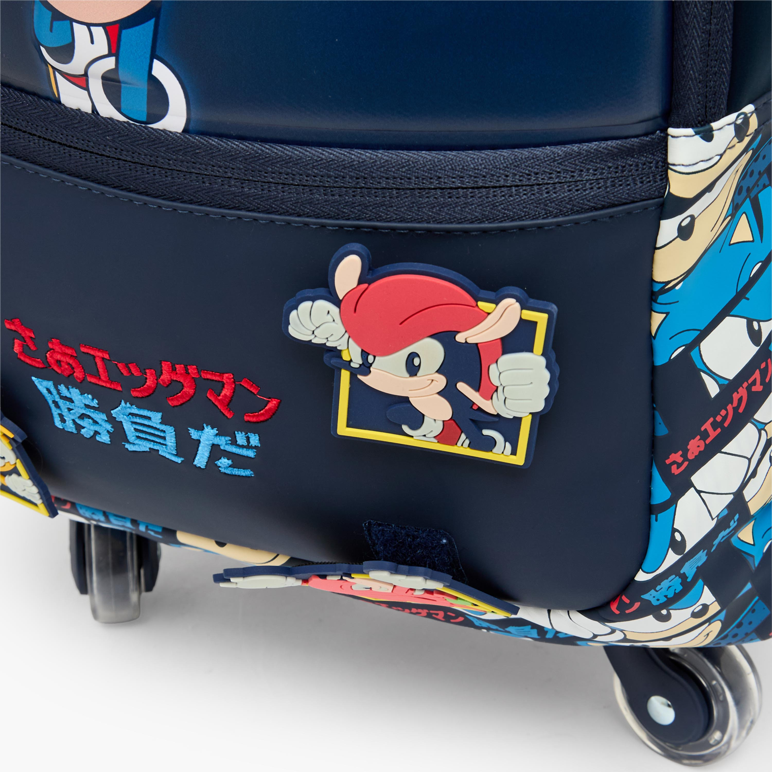 SEGA Sonic Print Trolley Bag for Boys 5-8 Years Retractable Handle - 16 inches-school-bagsandbackpacks-trolleybags-image-6