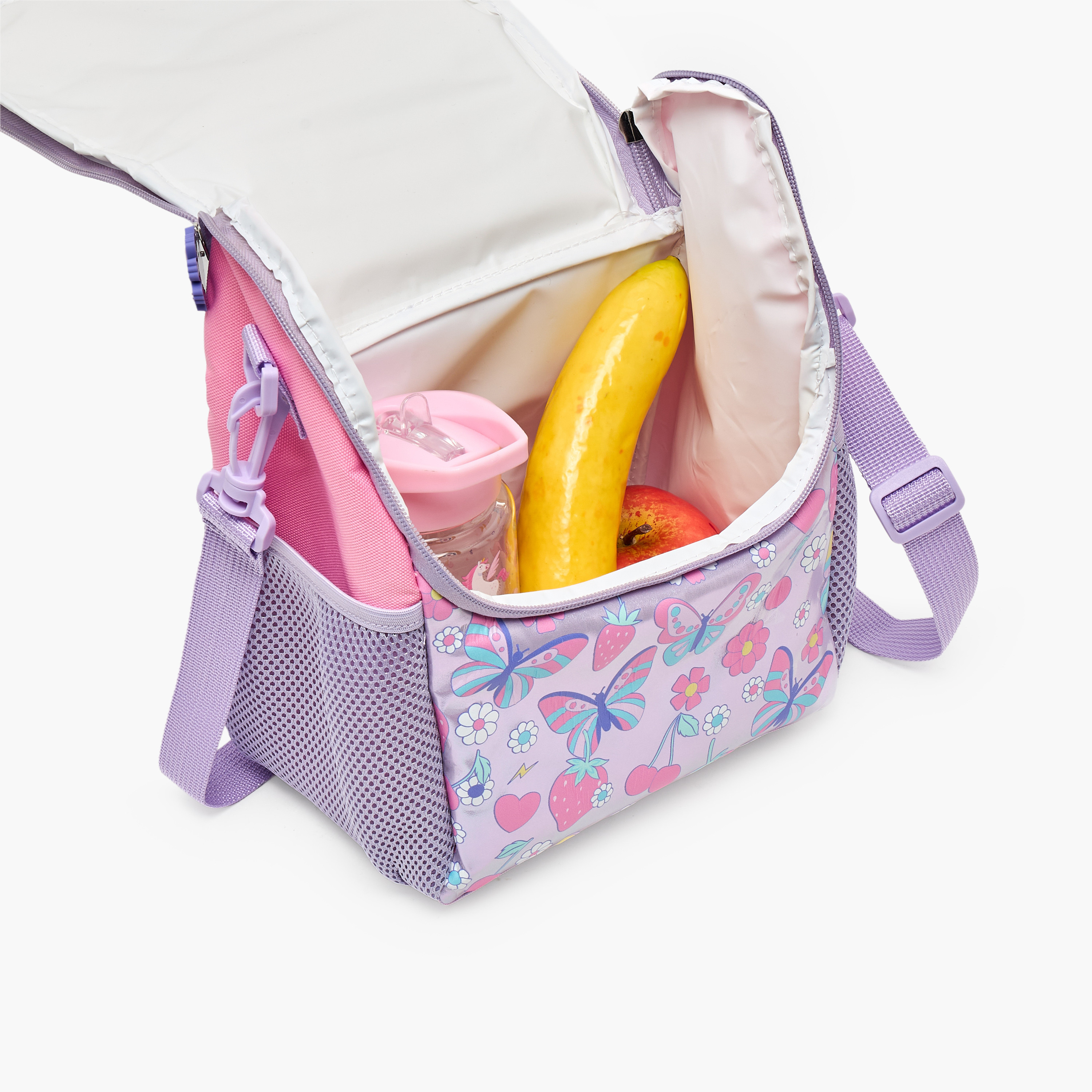 Juniors Butterfly Print Lunch Bag for Girls 5-8 Years with Thermal Insulation-school-lunchessentials-lunchbags-image-4