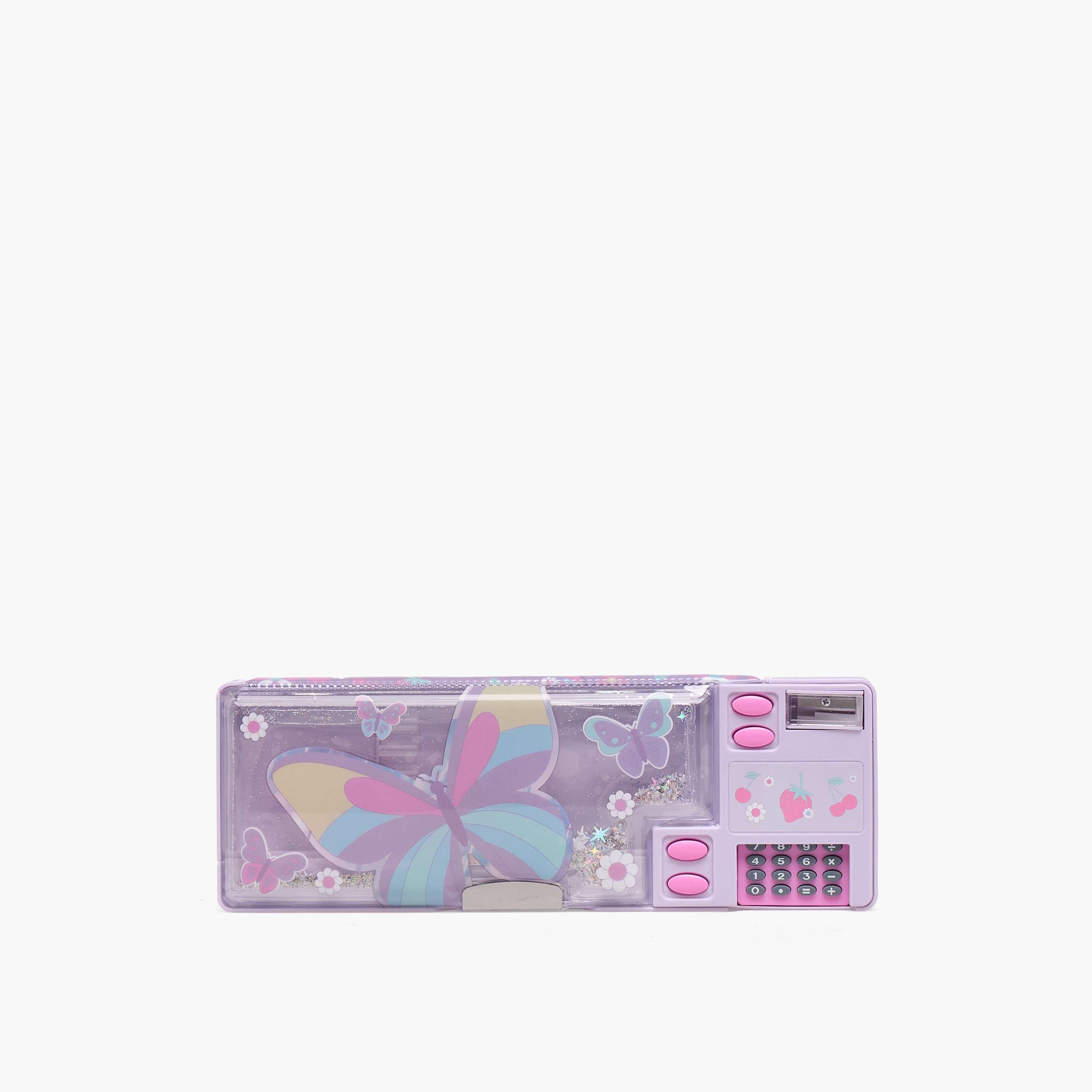 Juniors Butterfly Print Pencil Case with Calculator-school-stationery-pencilcases-image-3