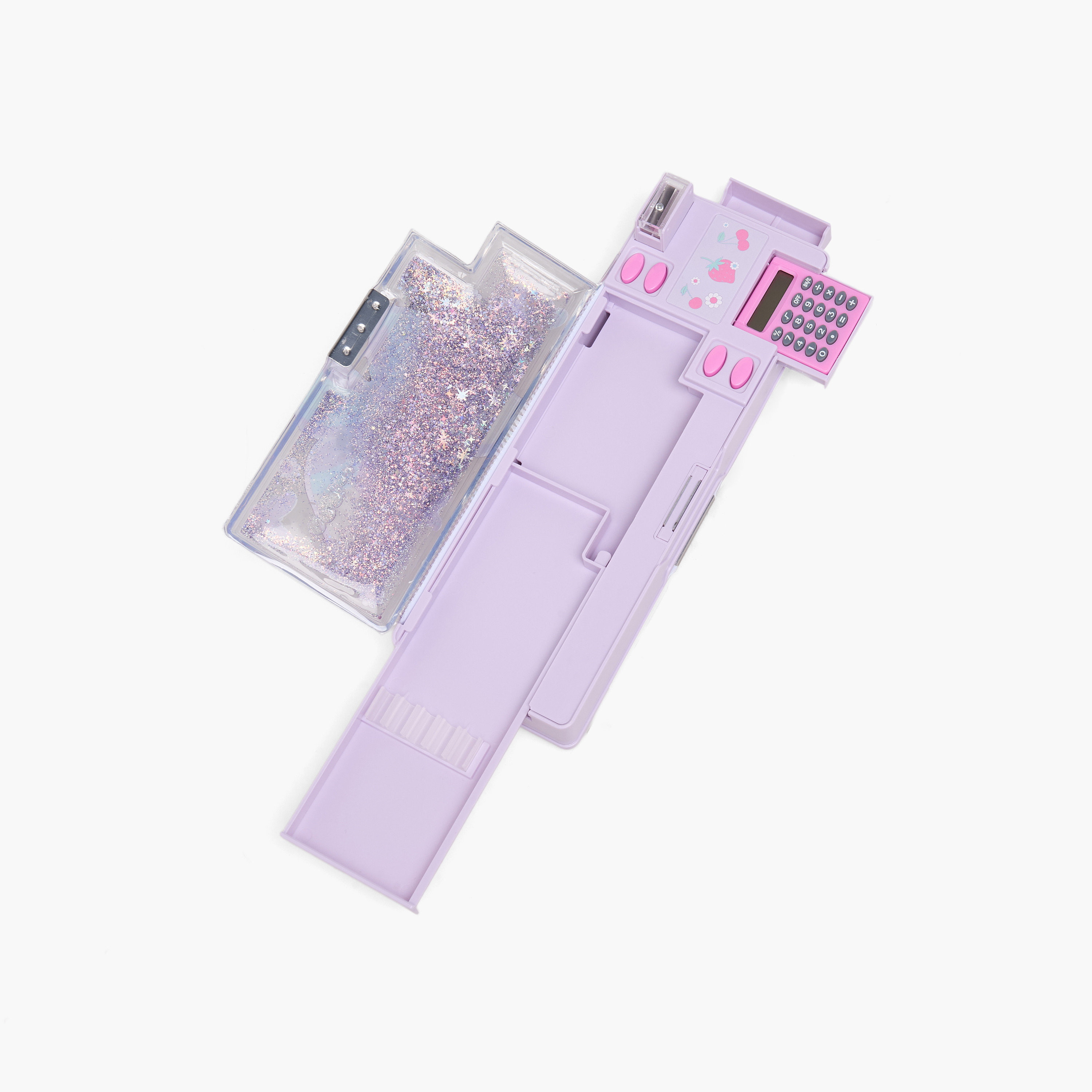 Juniors Butterfly Print Pencil Case with Calculator-school-stationery-pencilcases-image-5