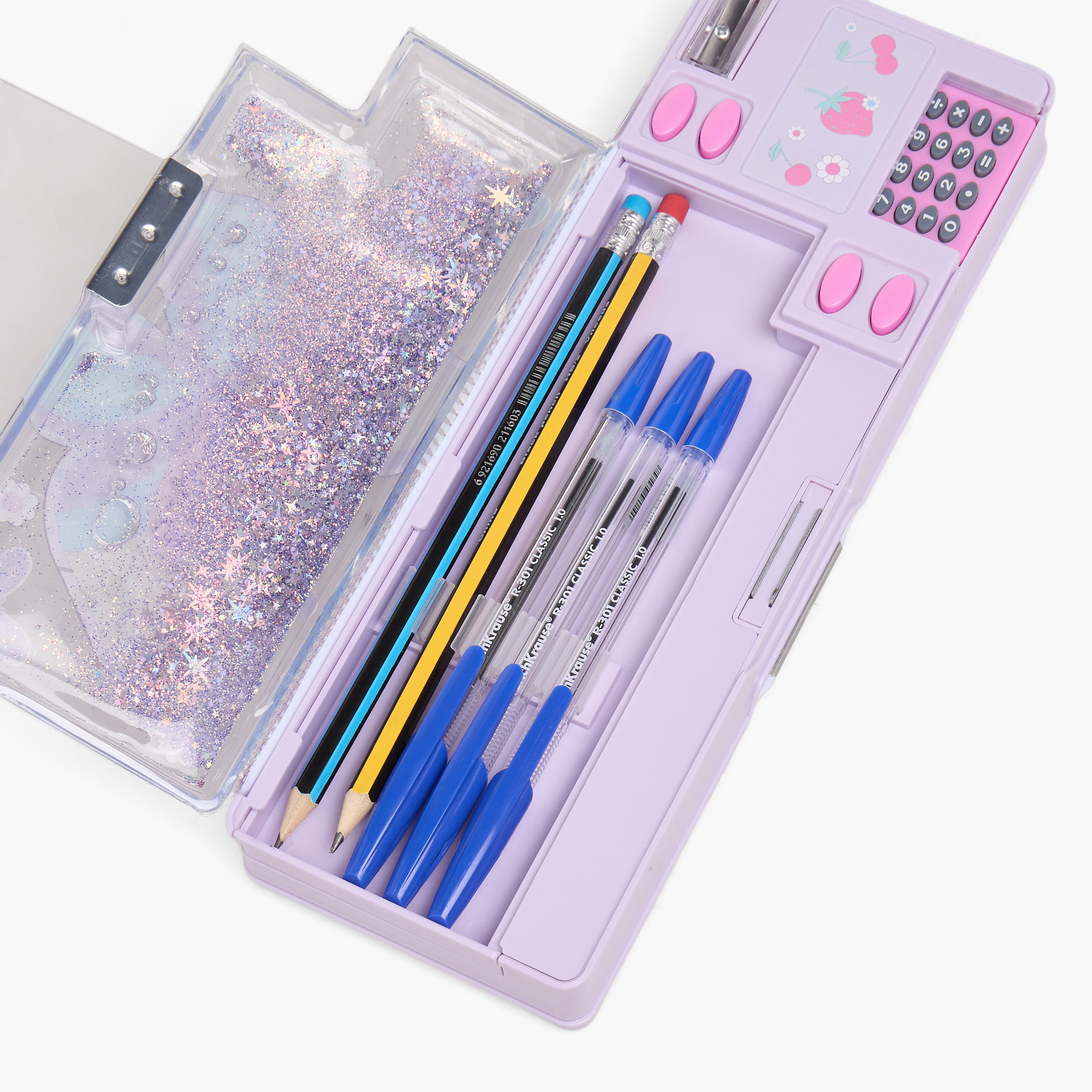Juniors Butterfly Print Pencil Case with Calculator-school-stationery-pencilcases-image-8