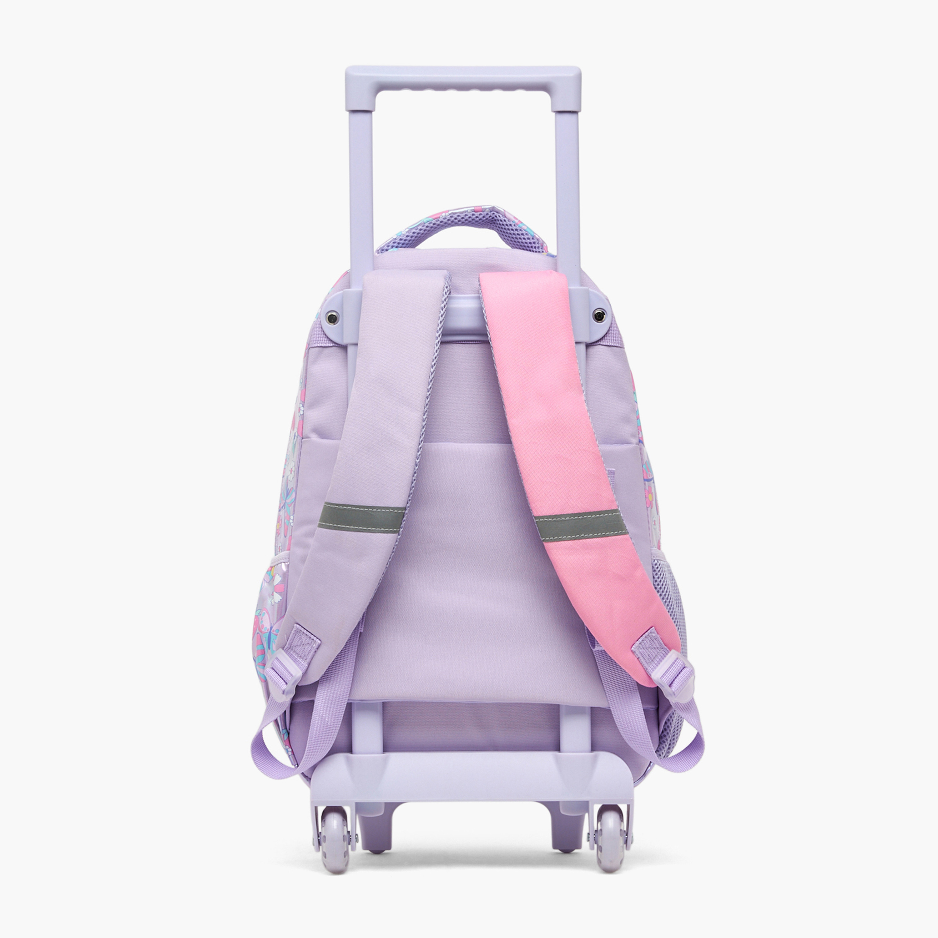 Juniors Butterfly Print Trolley Bag for Girls 5-8 Years with Durable Wheels - 16 inches-school-bagsandbackpacks-trolleybags-image-10