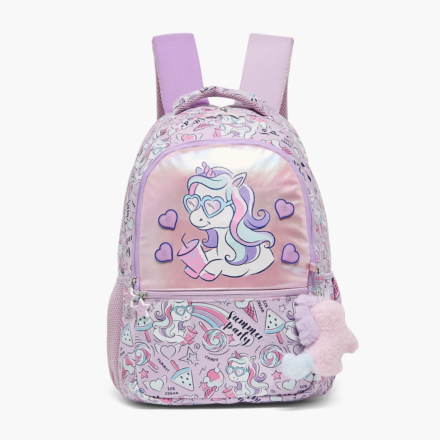 شنطة ظهر بطبعة يونيكورن للبنات من 5-8 سنوات مع أحزمة مبطنة - 16 بوصة من جونيورز-school-bagsandbackpacks-backpacks-image-1