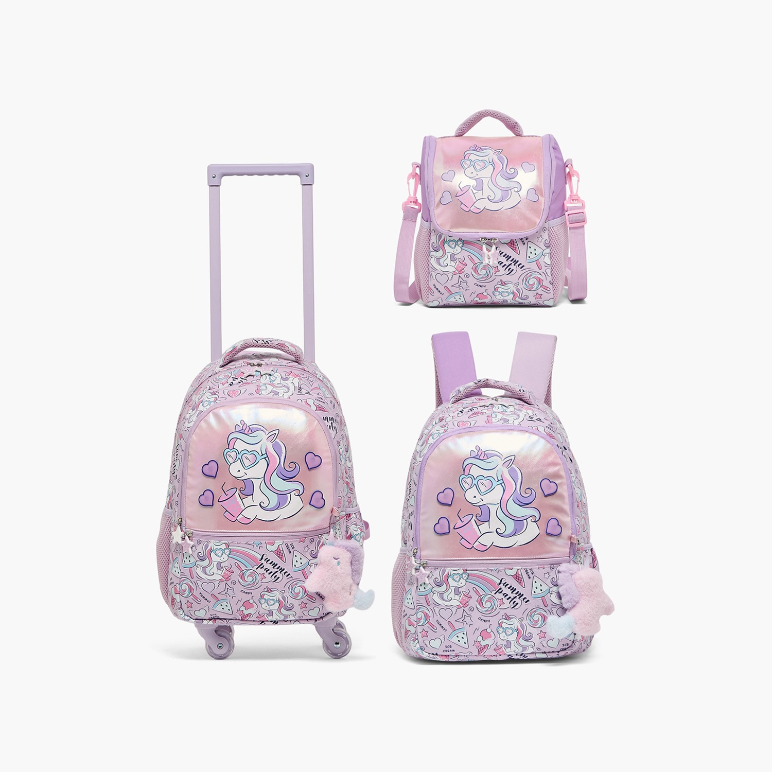 Juniors Unicorn Print Backpack for Girls 5-8 Years with Padded Straps - 16 inches-school-bagsandbackpacks-backpacks-image-12