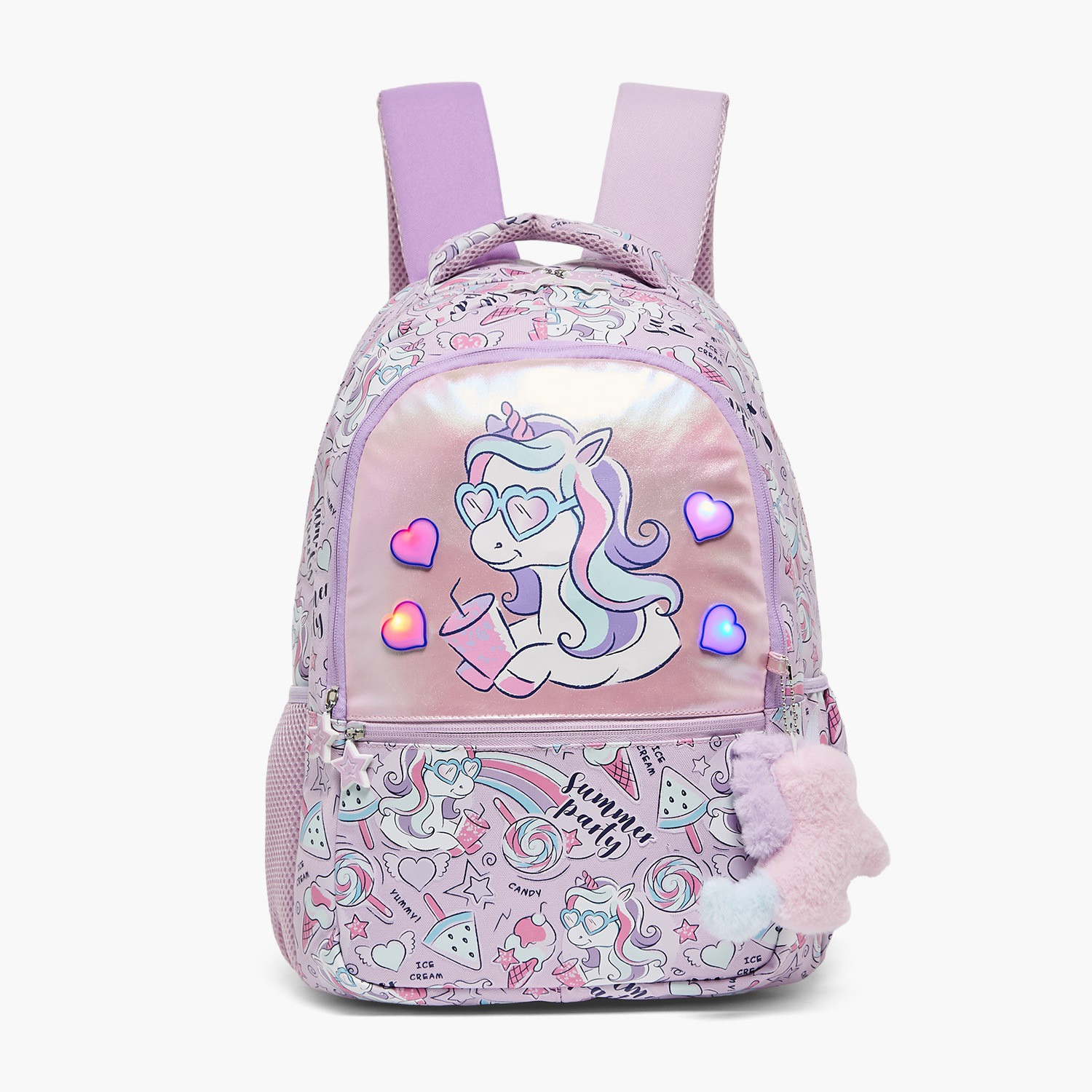 شنطة ظهر بطبعة يونيكورن للبنات من 5-8 سنوات مع أحزمة مبطنة - 16 بوصة من جونيورز-school-bagsandbackpacks-backpacks-image-2