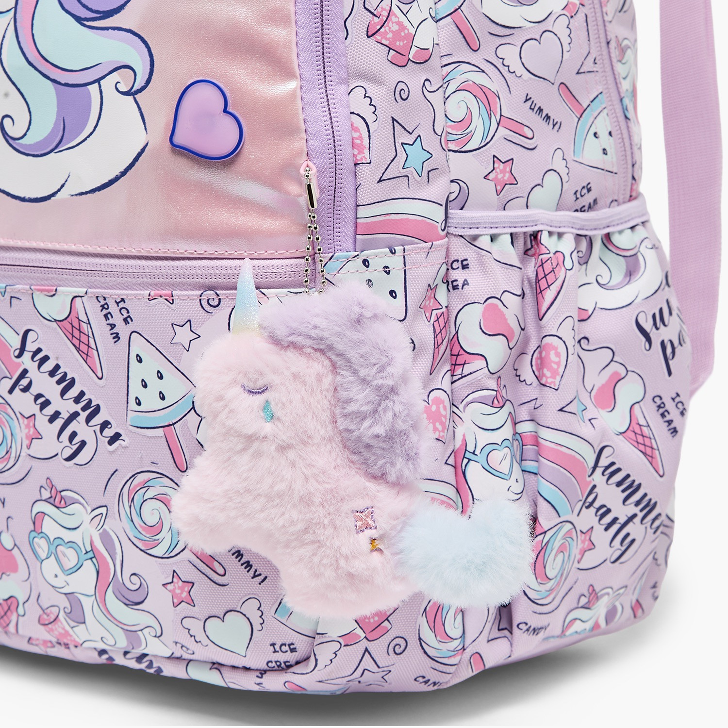 شنطة ظهر بطبعة يونيكورن للبنات من 5-8 سنوات مع أحزمة مبطنة - 16 بوصة من جونيورز-school-bagsandbackpacks-backpacks-image-5